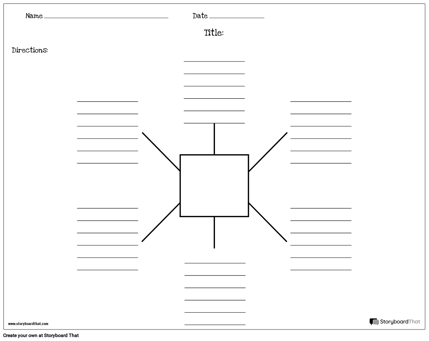 Word Web Template Printable