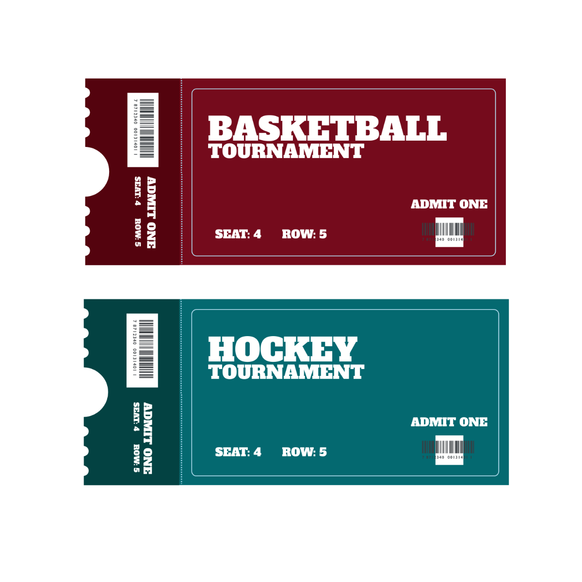 Free Sports Ticket Templates Editable And Printable