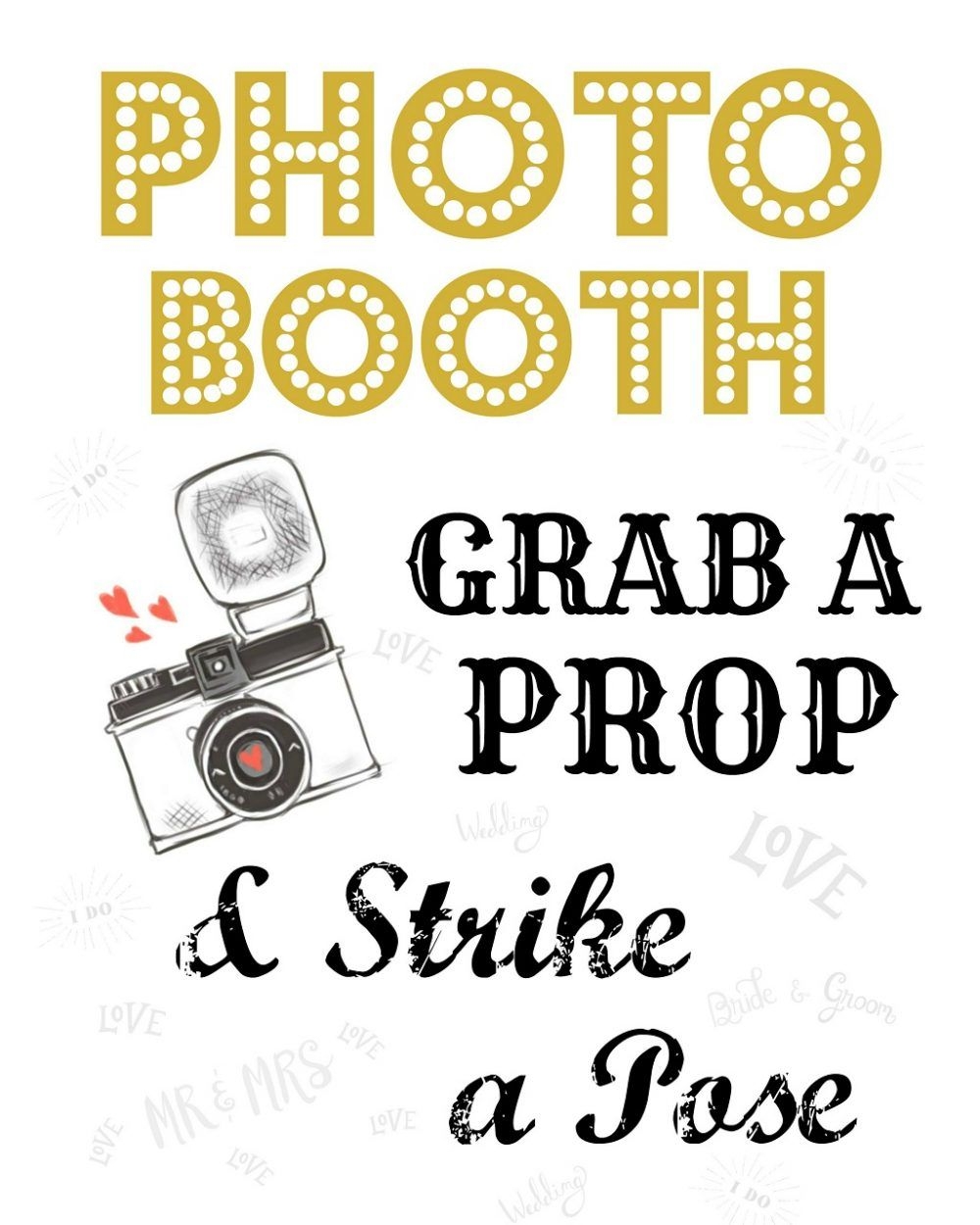 Free Printable Photo Booth Sign Template Free Printable Photo Booth Sign Template
