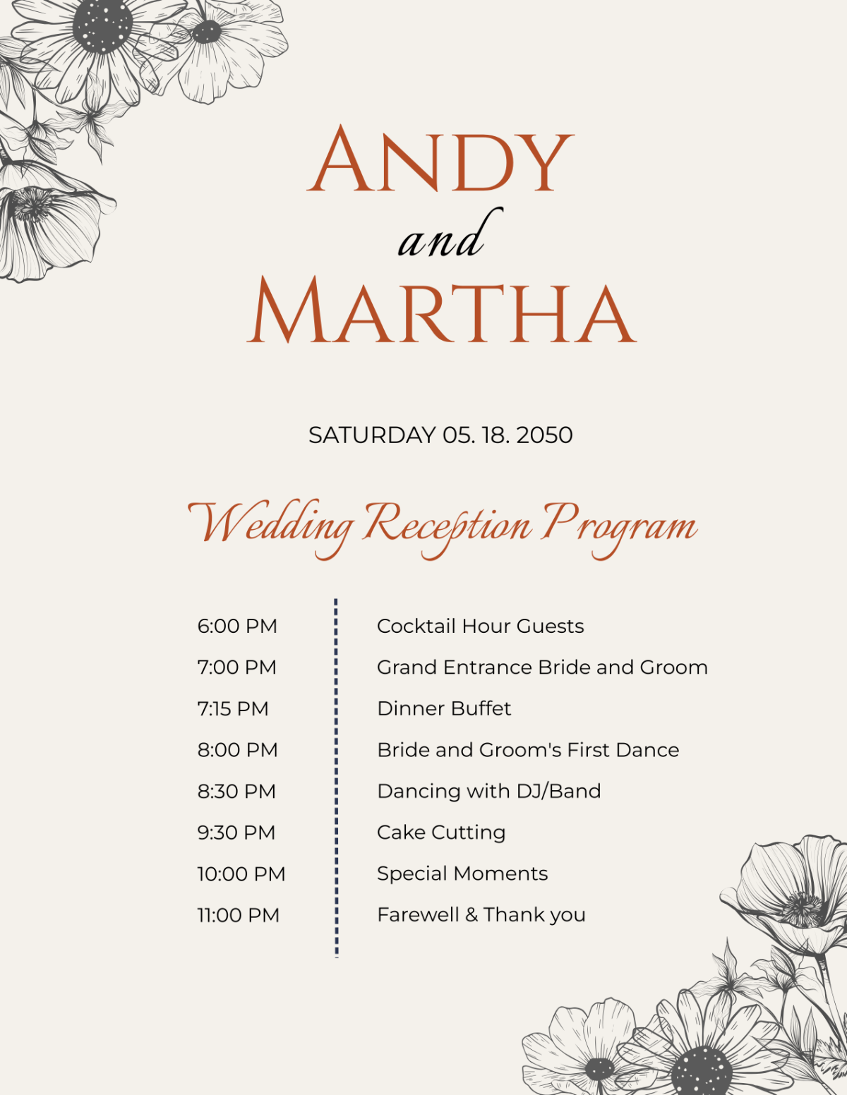 Free Printable Wedding Ceremony Program Templates