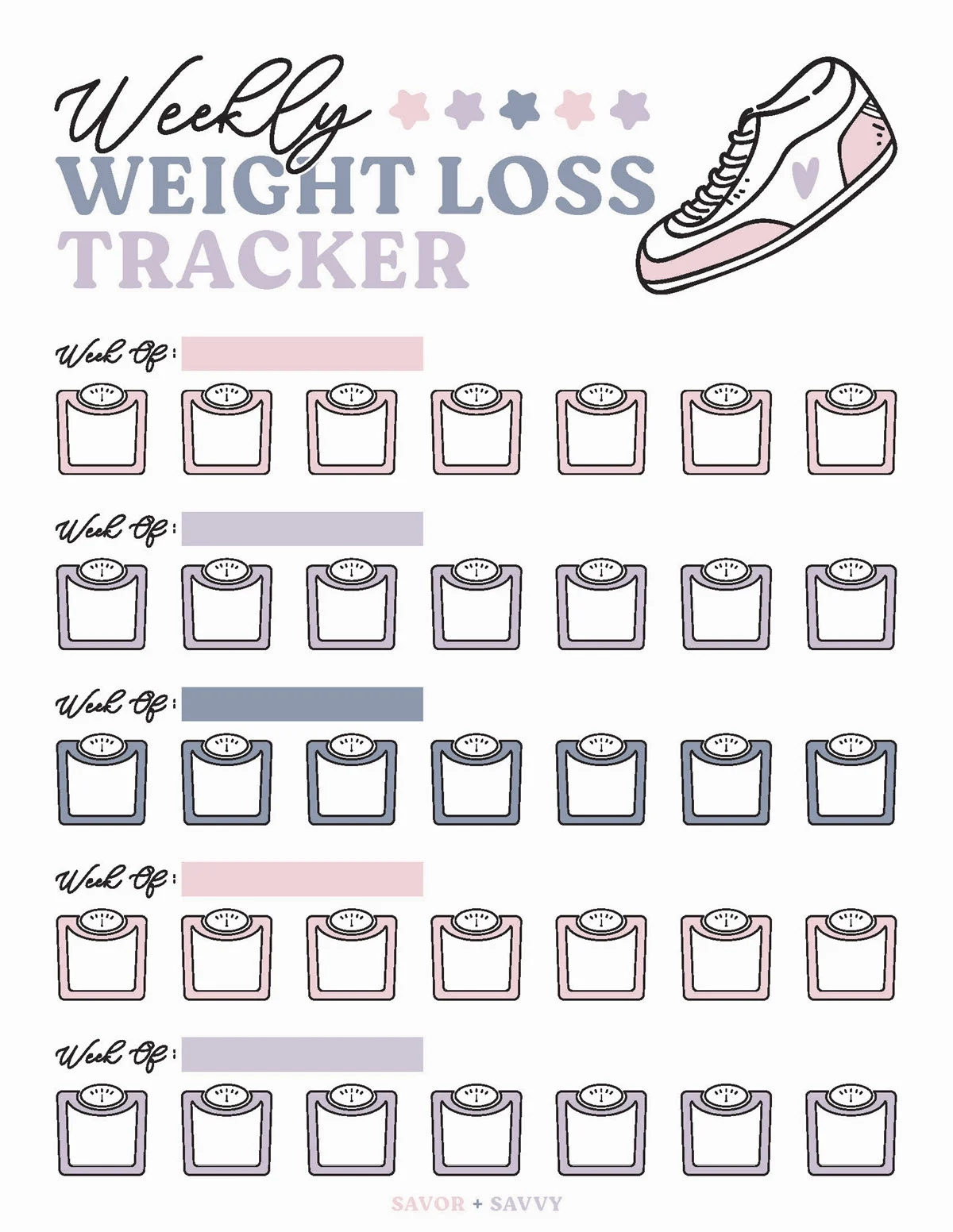 Free Printable Weight Loss Graph Template