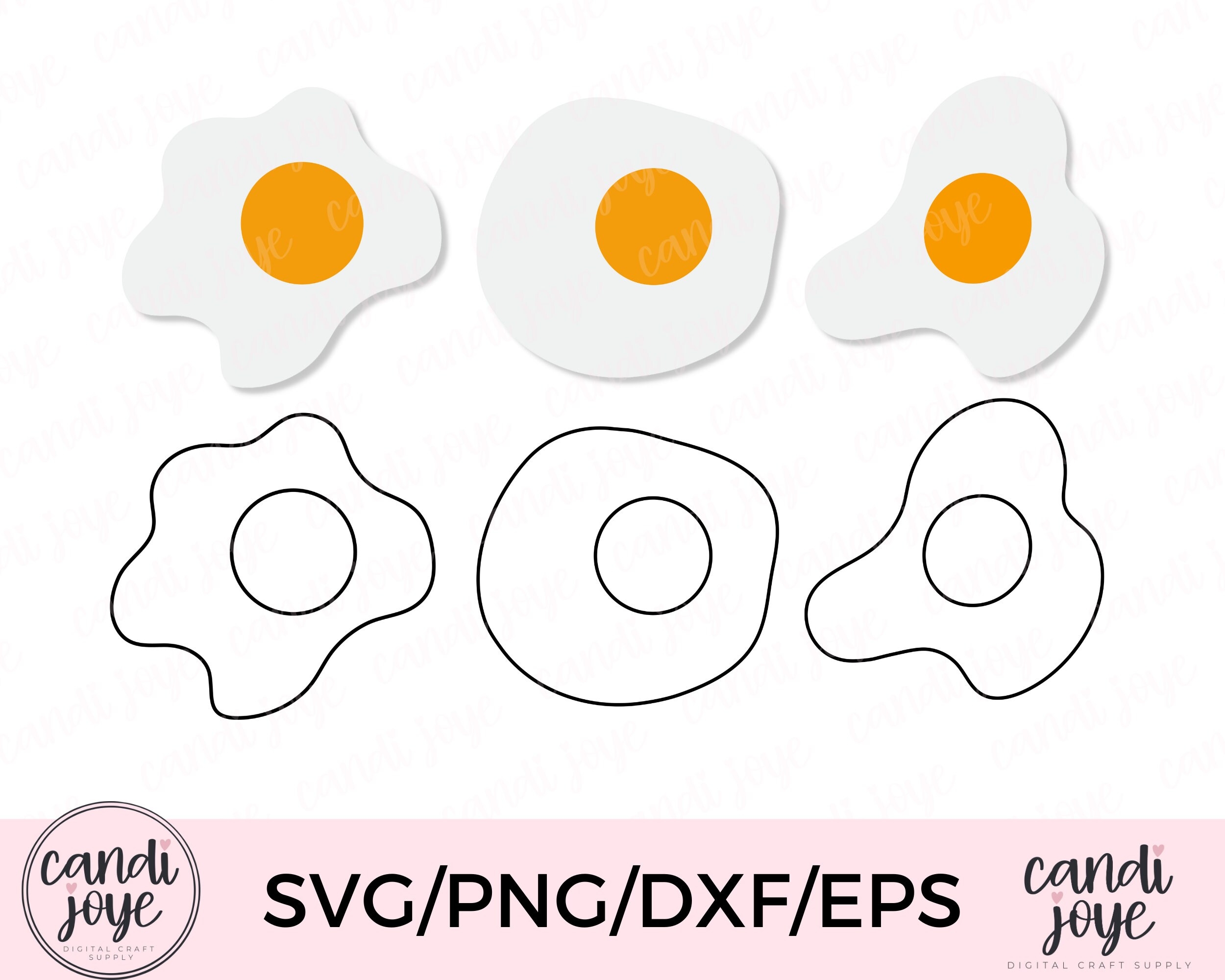 Fried Egg SVG Bundle Fried Egg PNG Fried Egg Clipart Fried 