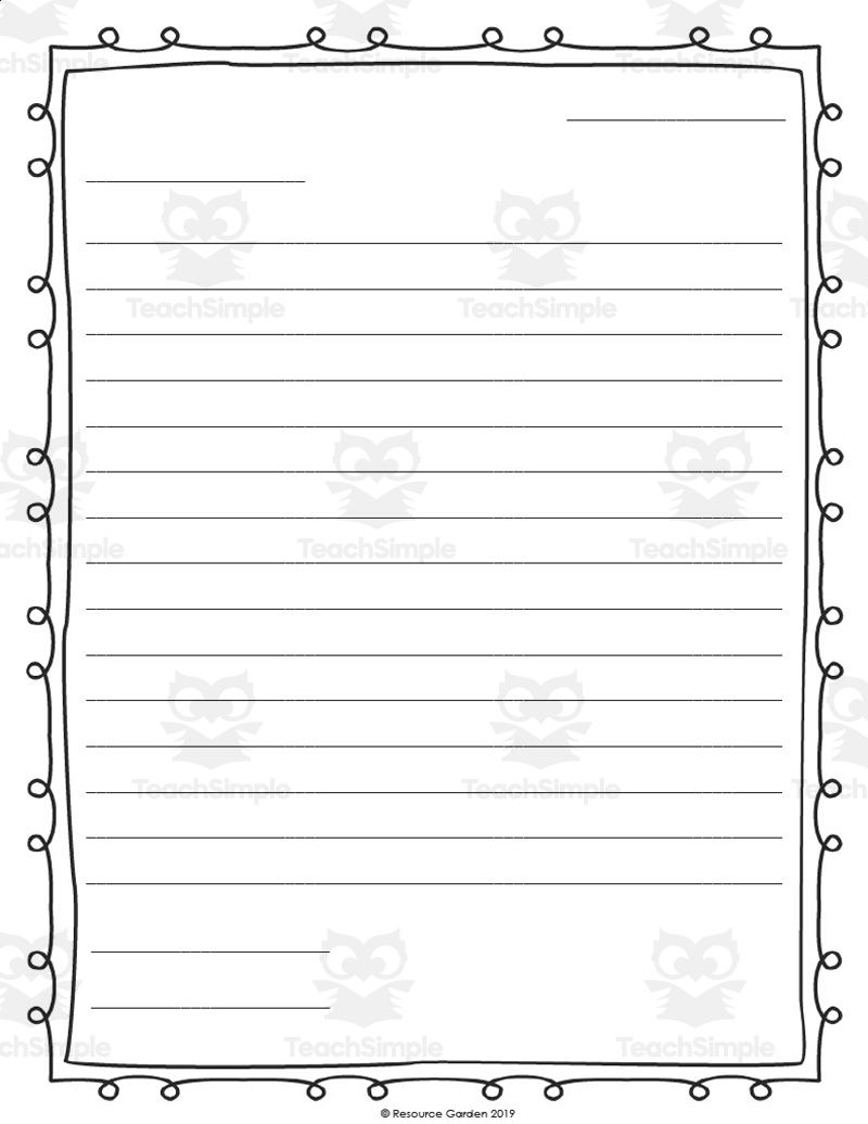 Friendly Letter Writing Template