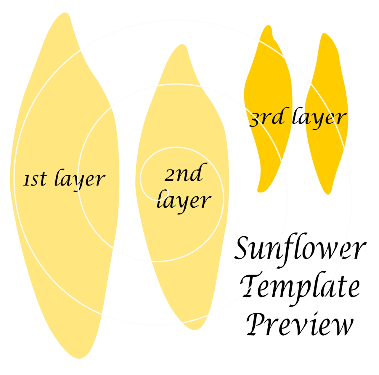 Free Printable Sunflower Petal Template