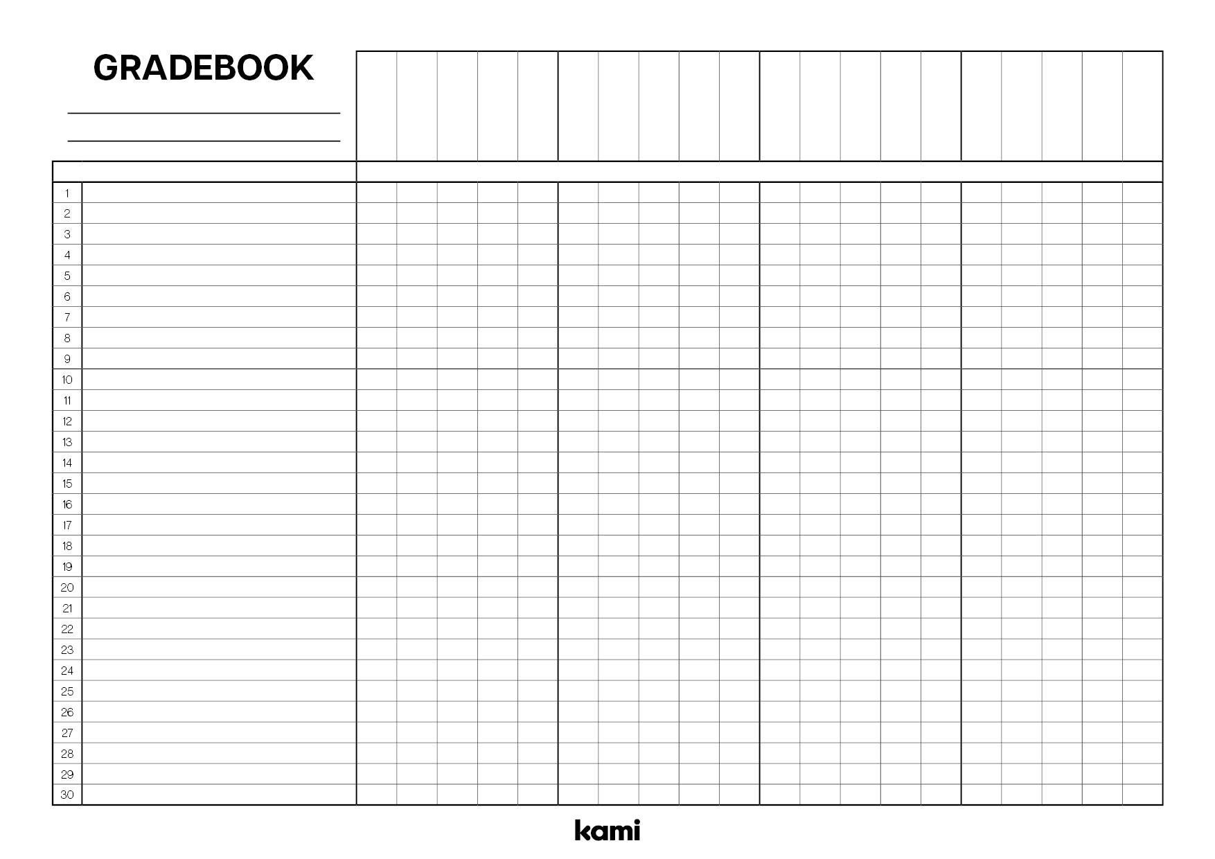 Gradebook 30 Lines Blank For Teachers Perfect For Grades 10th Gradebook 30 Lines Blank For Teachers Perfect For Grades 10th