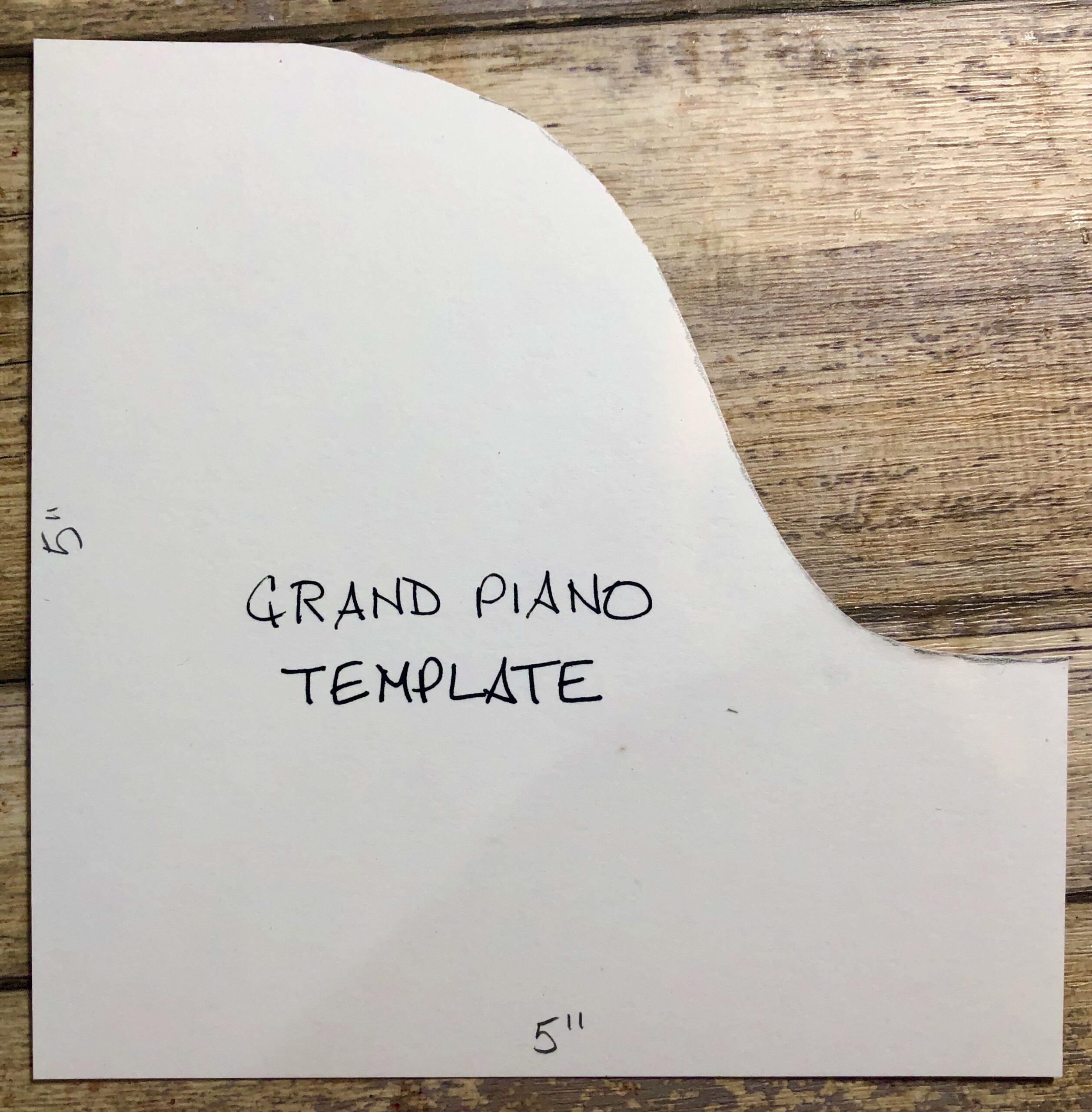 Grand Piano Template Printable
