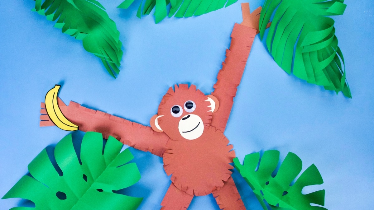 Hanging Around Monkey Craft Super Simple