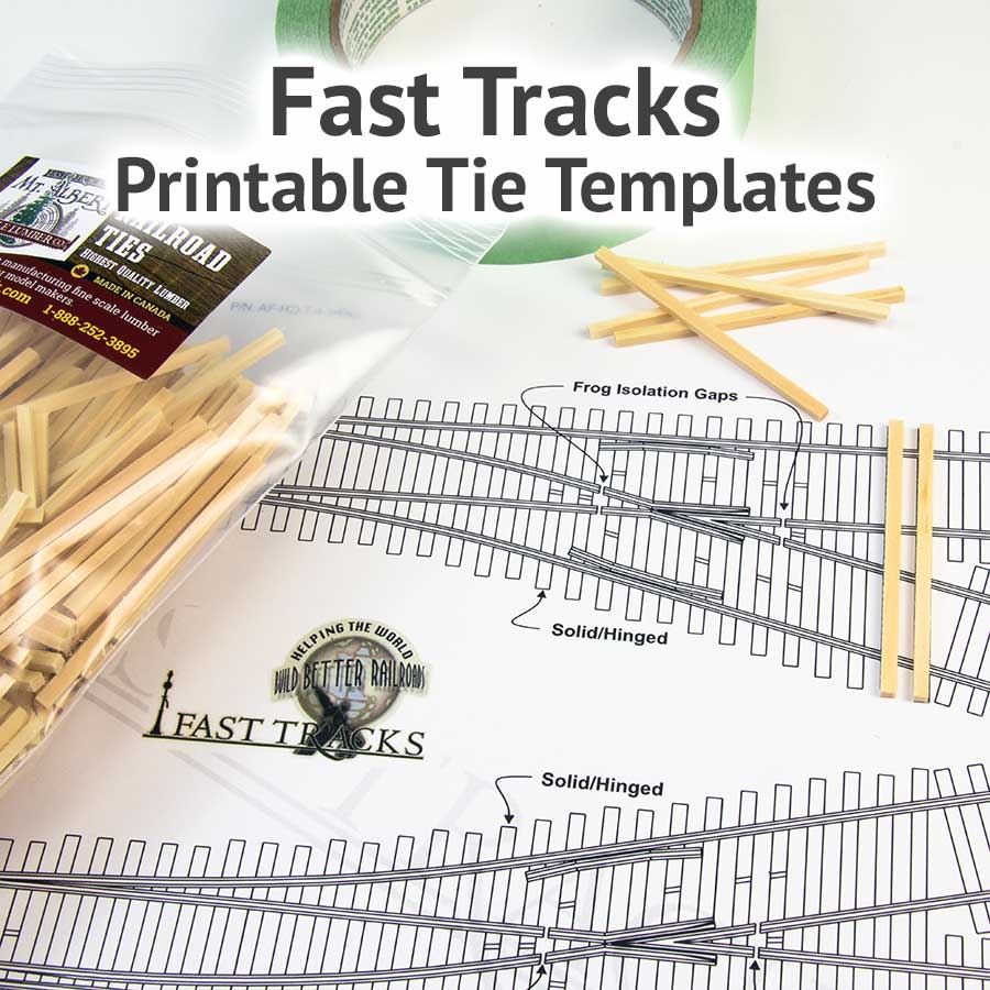 HO Scale 6 3 Way Printable Track Template