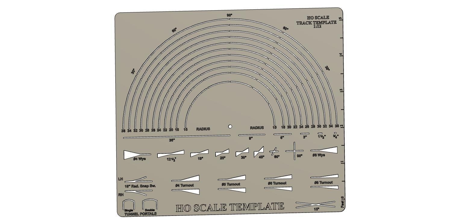  HO Scale Track Template 1 12 Free STL File For Cults