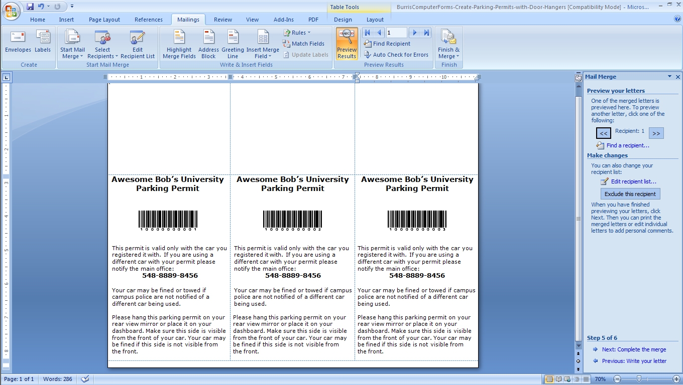 How To Create Your Own Parking Permit Hang Tags With Door Hangers 