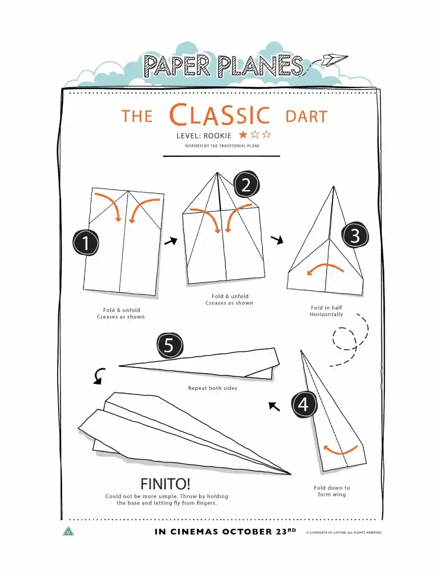 How To Fold Paper Planes with Free Printable Folding Plans In 