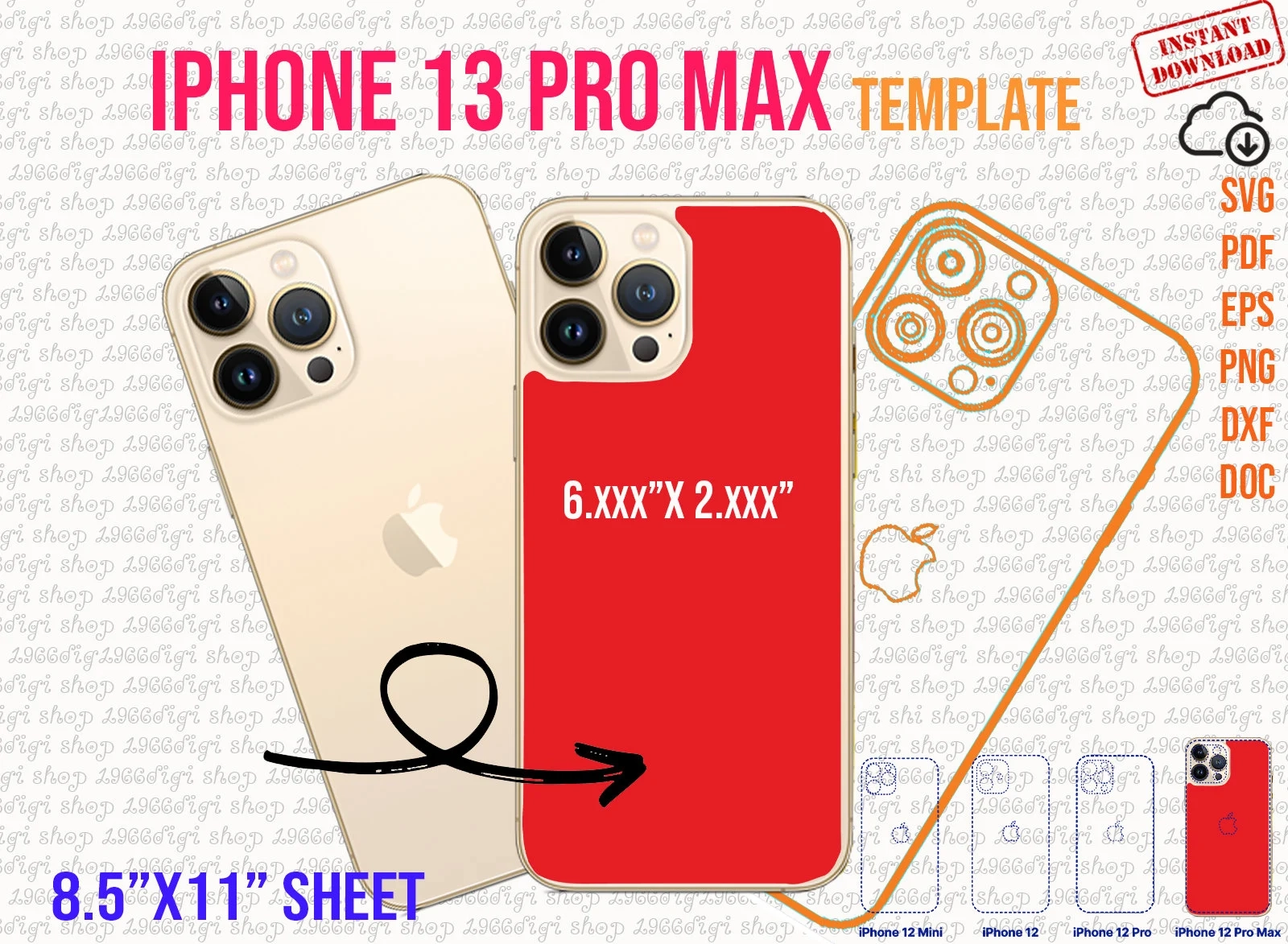Iphone 13 Pro Printable Template