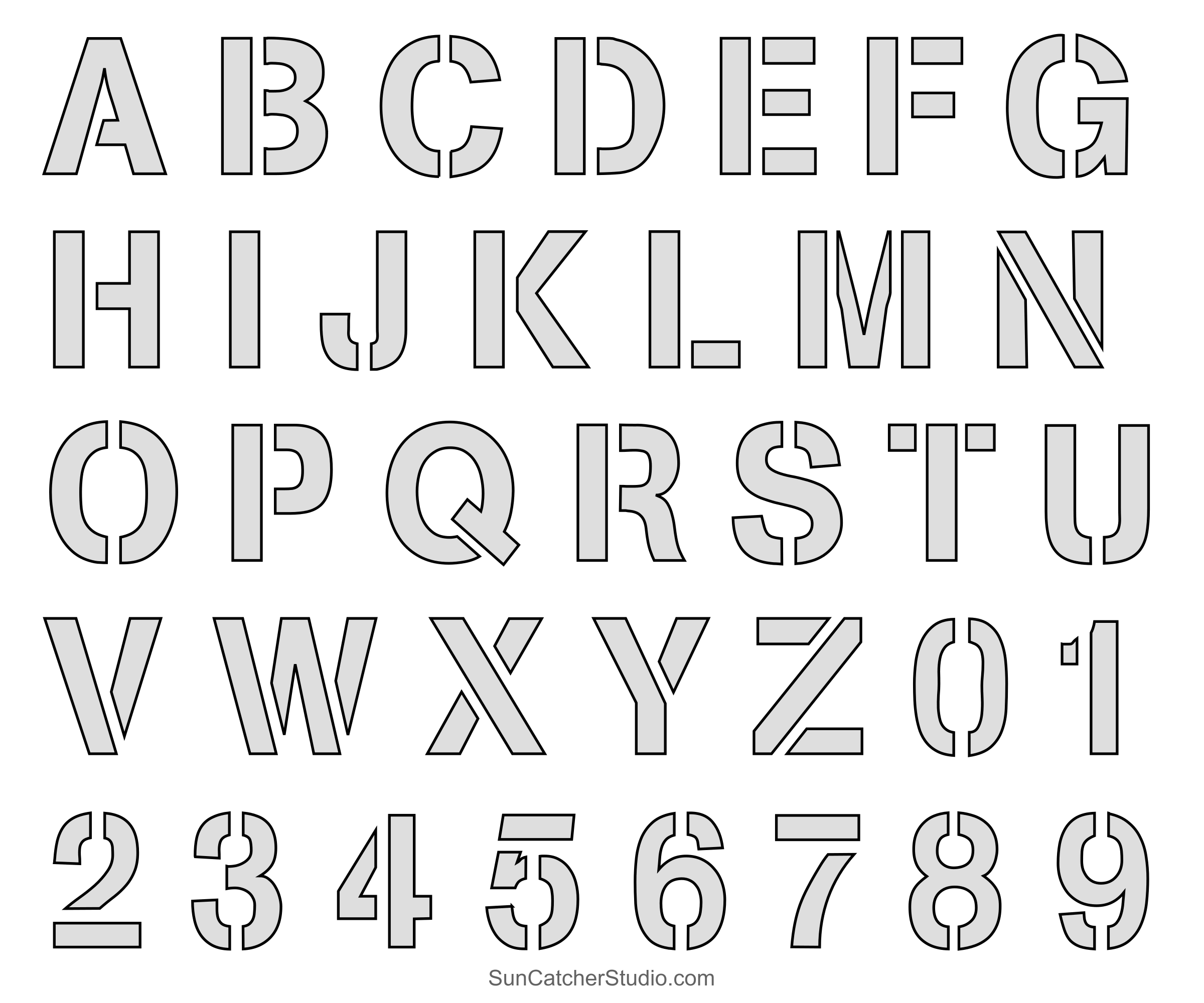 Letter Stencil Templates Free Printable