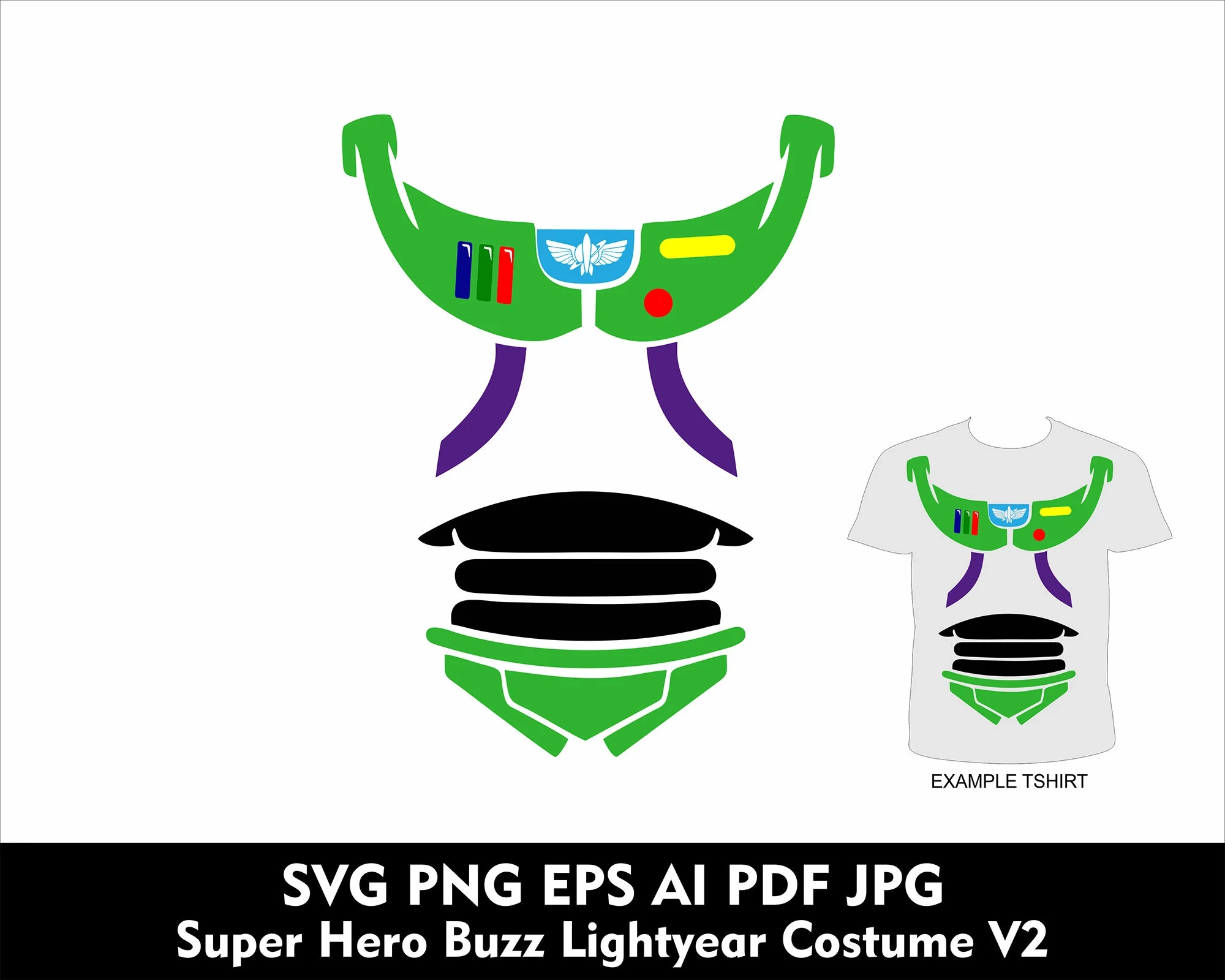 Printable Buzz Lightyear Chest Template