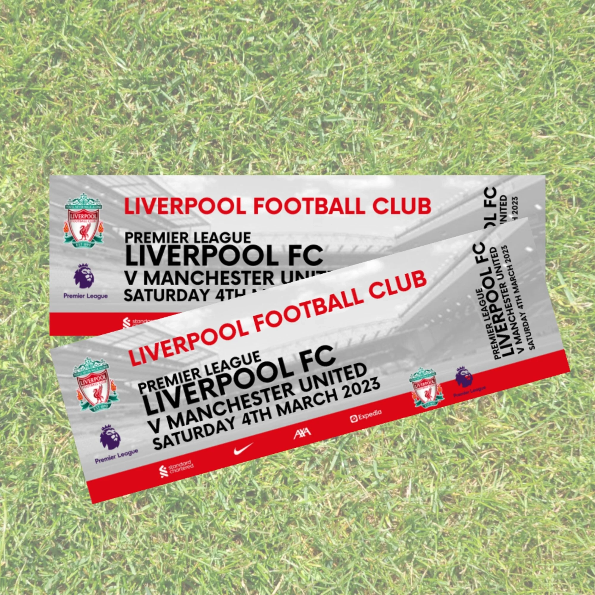 Liverpool Premier League Football Printable Ticket Download Soccer