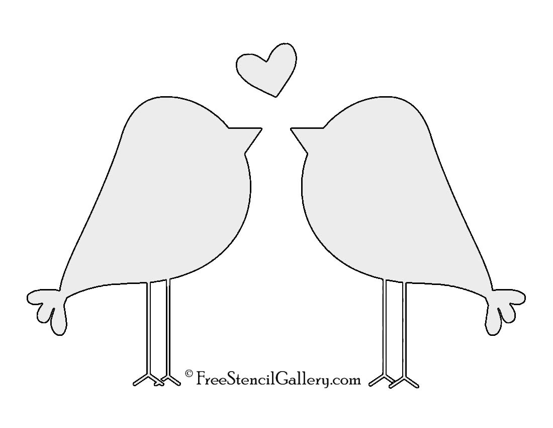 Love Birds Stencil Free Stencil Gallery Worksheets Library
