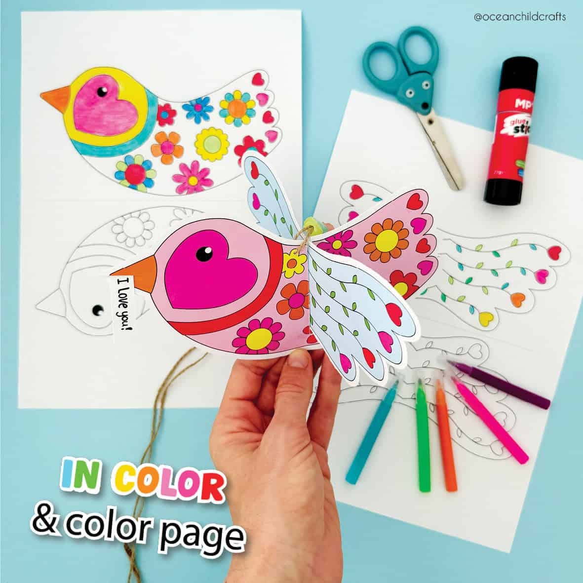 Love Bird Template Printable