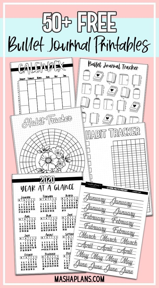 Bullet Journal Template Printable