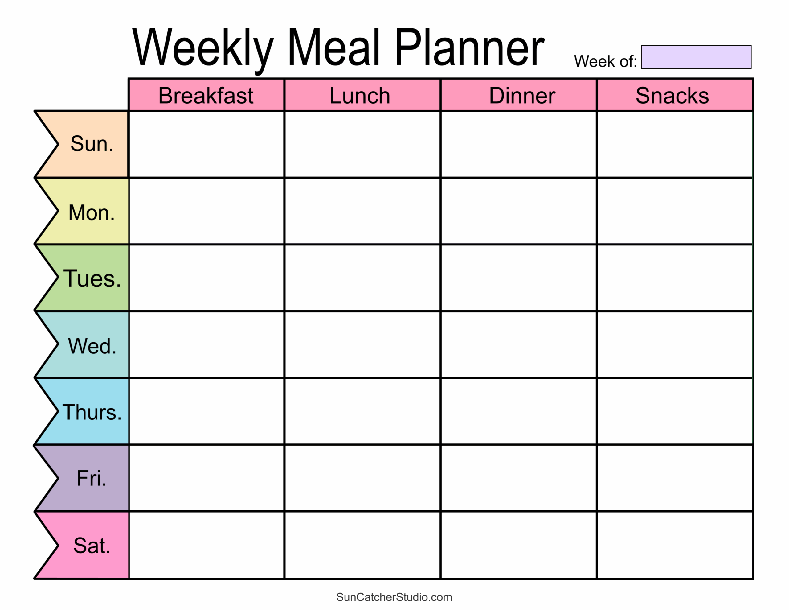 Meal Planners Printable Weekly Menu Templates PDF Free Meal Planners Printable Weekly Menu Templates PDF Free
