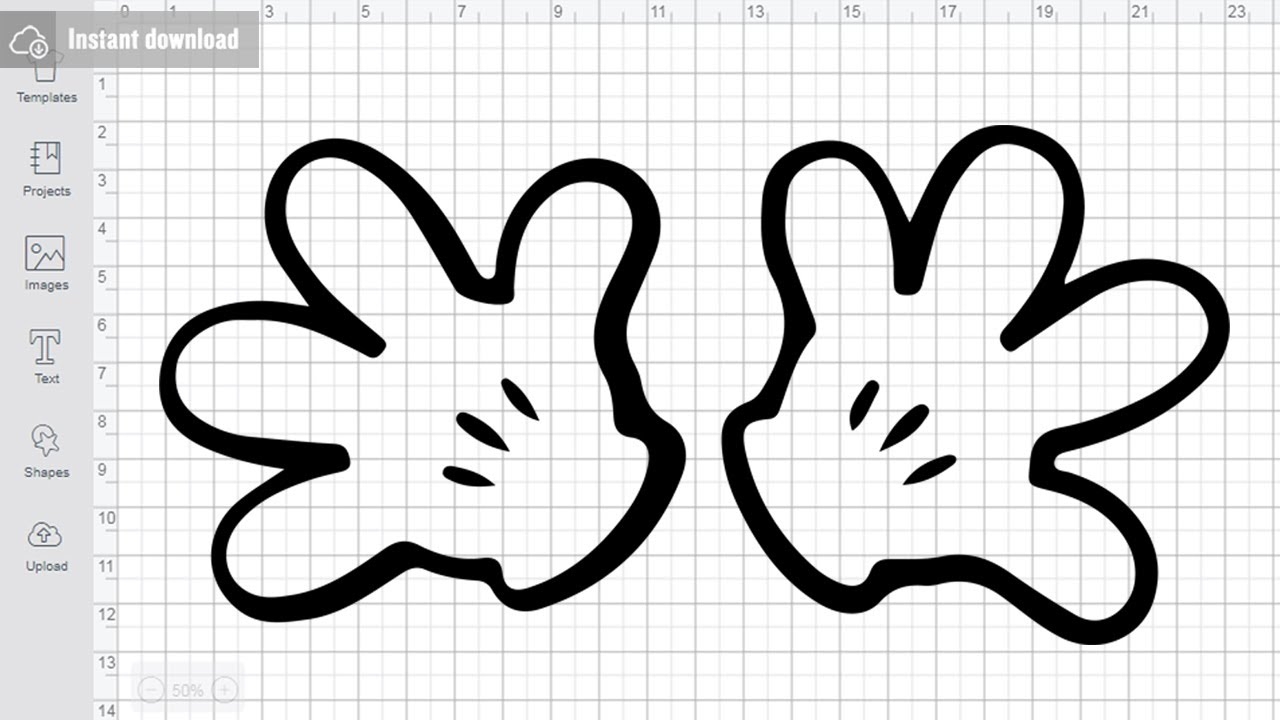 Free Printable Mickey Mouse Hand Template