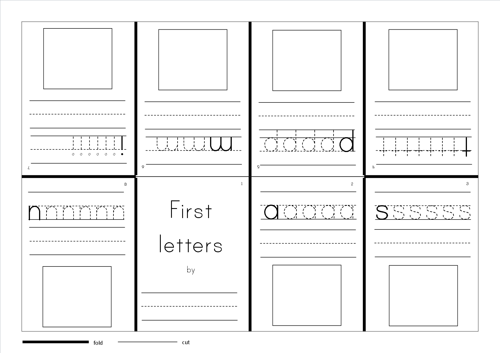 Printable Mini Book Template