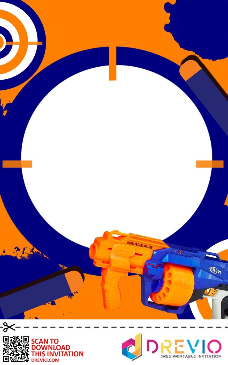 Free Printable Nerf Party Invitations Template Free