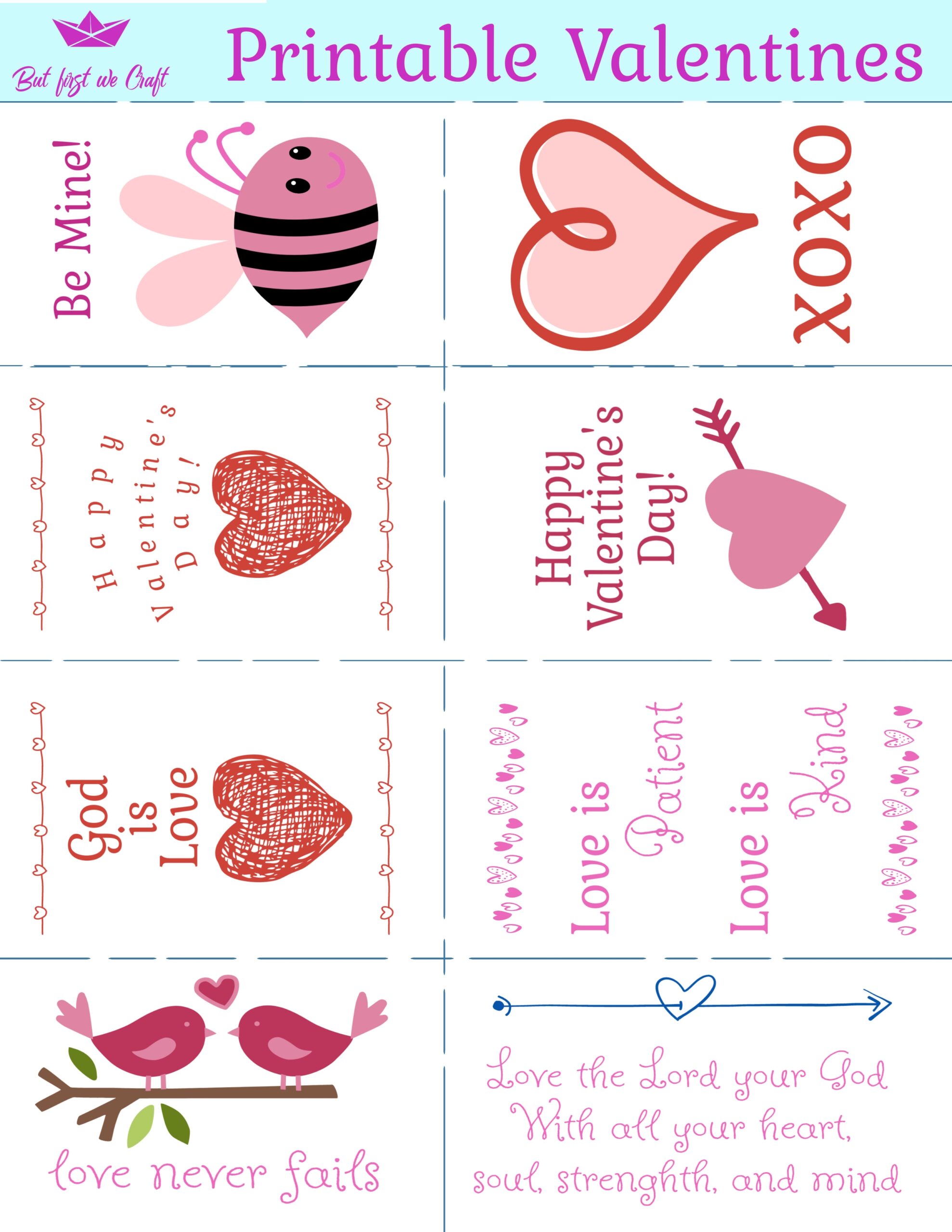 Valentines Day Card Printable Template