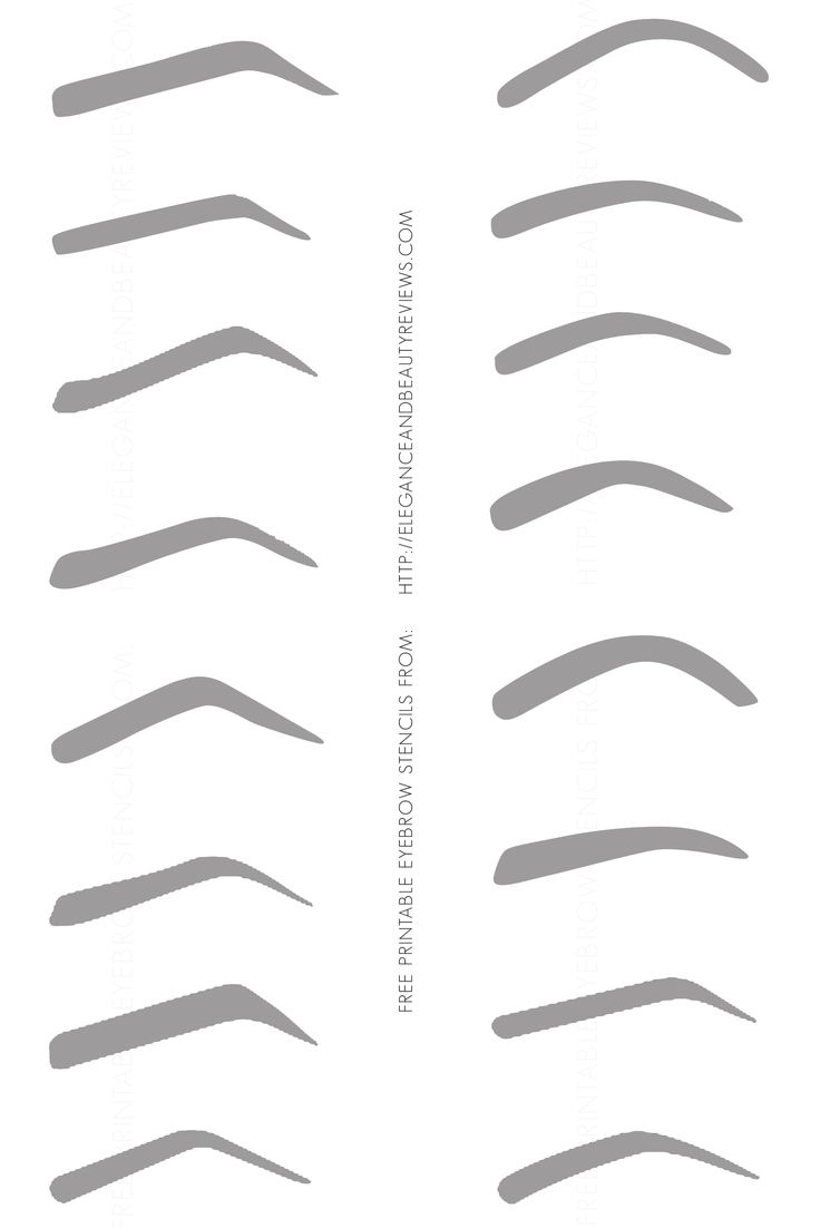 Online Eyebrow Stencils 5 Free PDF Printables Printablee