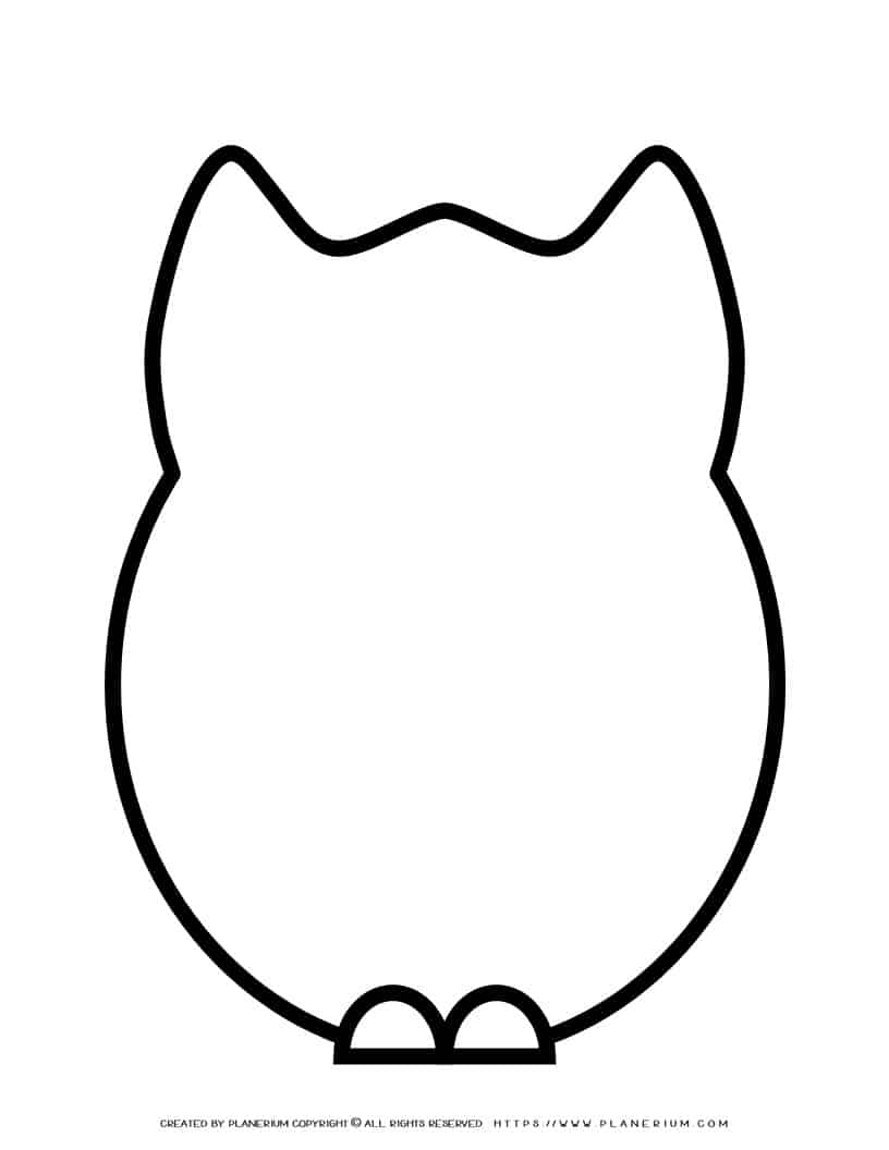 Owl Template Planerium Worksheets Library