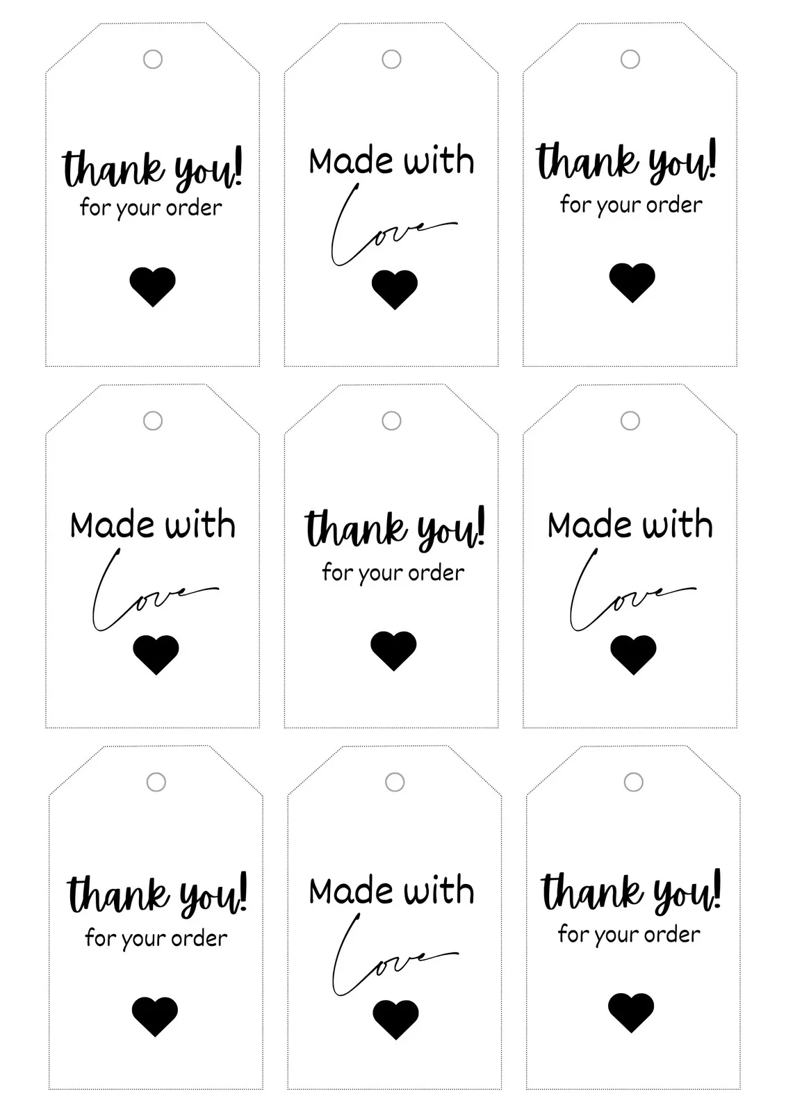 Page 2 Free Printable Customizable Tag Templates Canva