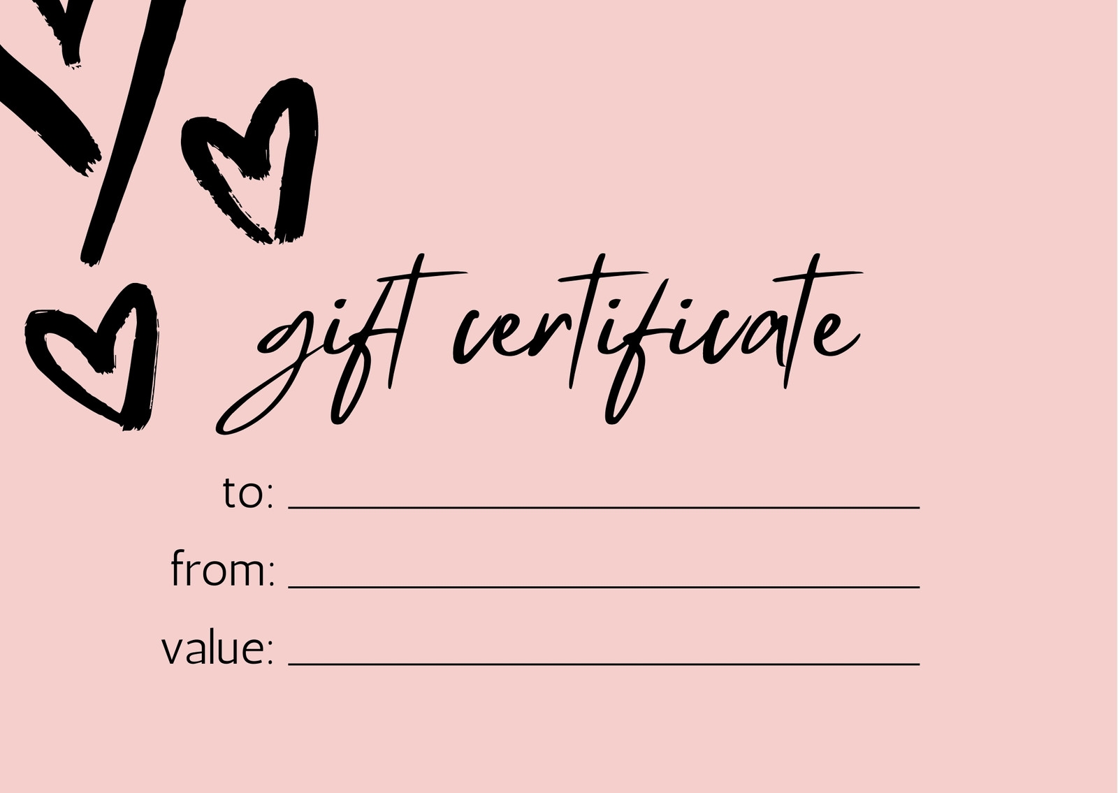 Printable Valentine Gift Certificate Template Free