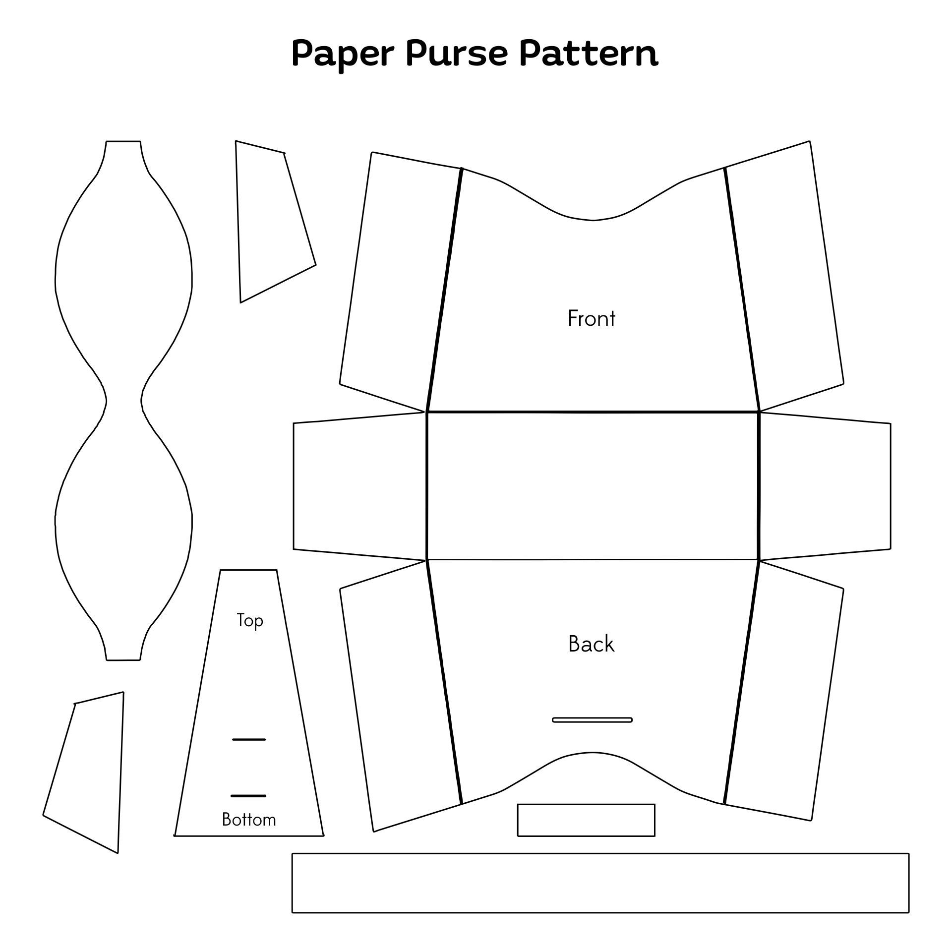 Paper Purse Templates 10 Free PDF Printables Printablee