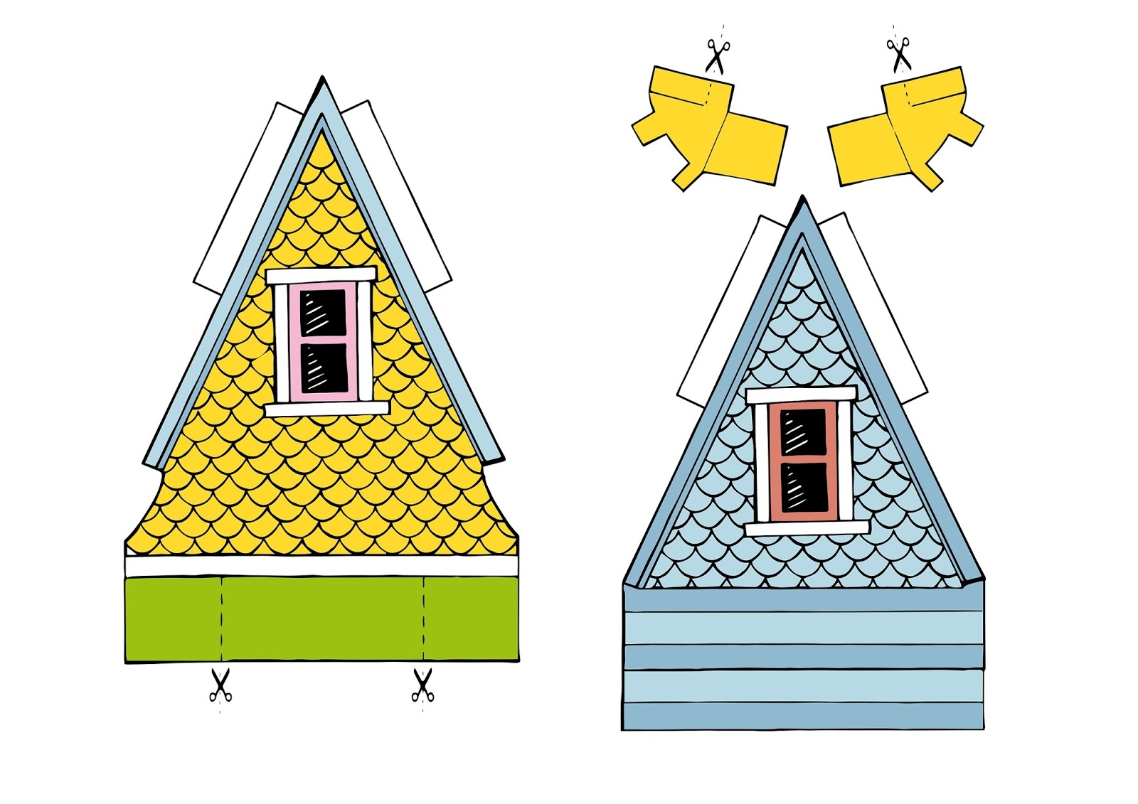 Up House Template Printable