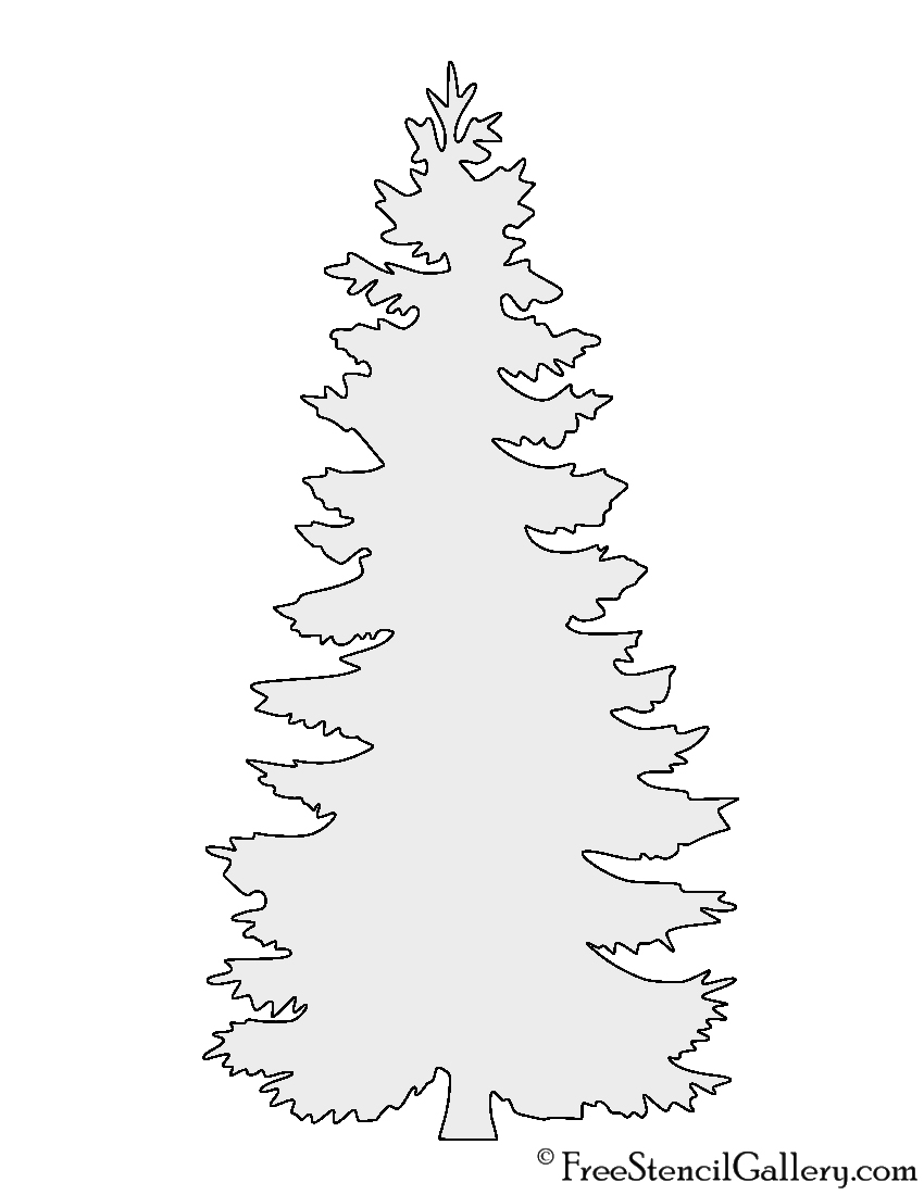 Pine Tree Stencil Free Stencil Gallery Worksheets Library