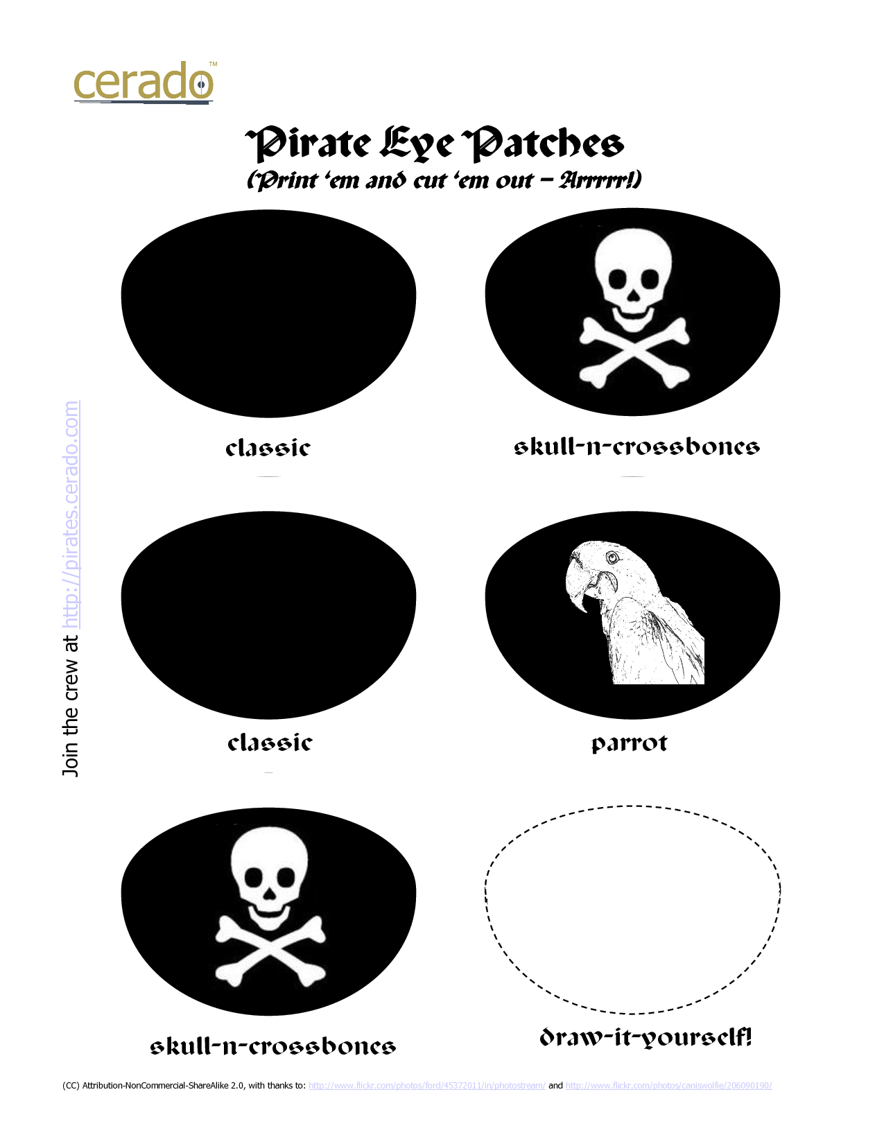 Pirate Eye Patch Template And Skull Applique AppleGreen Cottage
