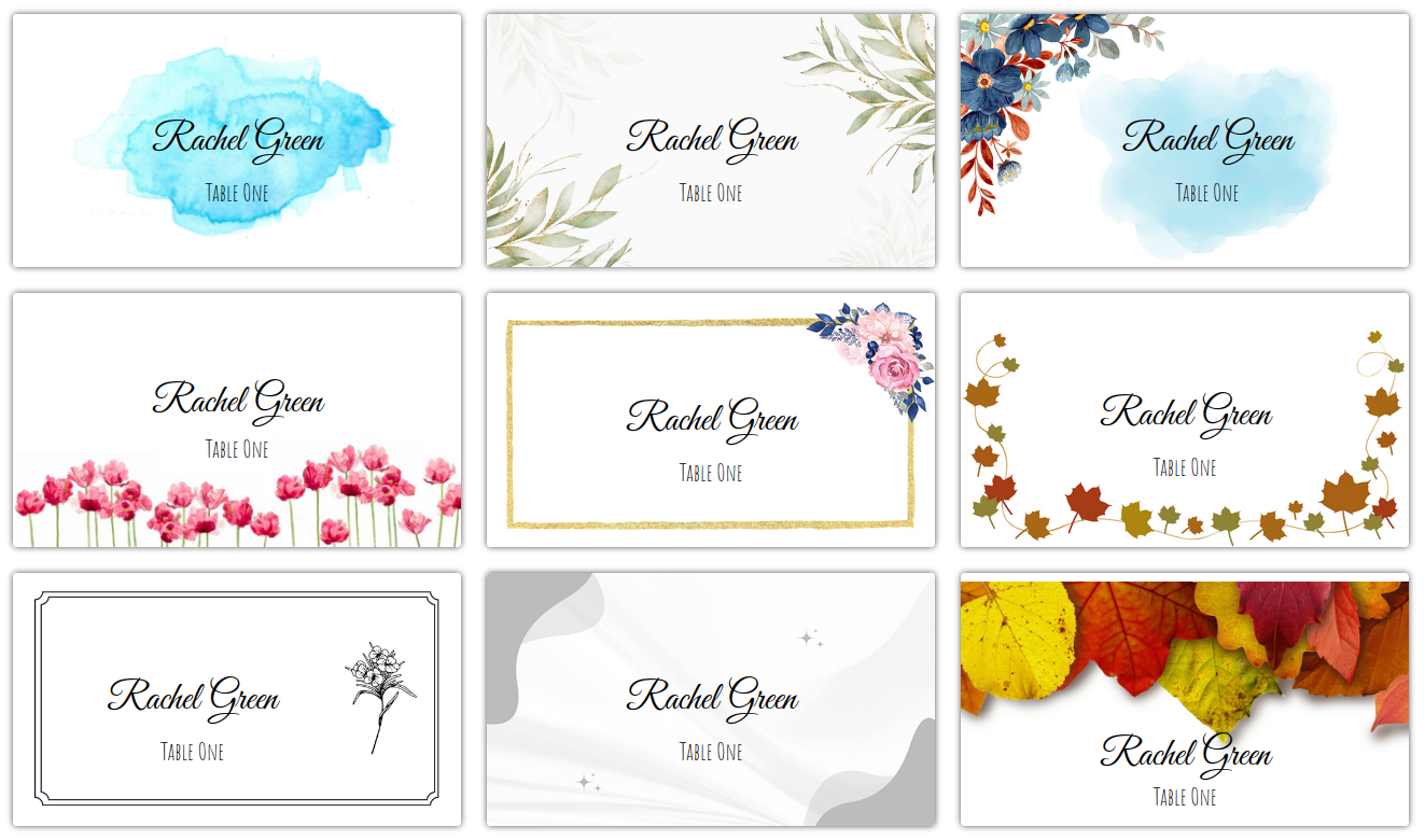 Place Card Me Printable Place Cards In Under Five Minutes