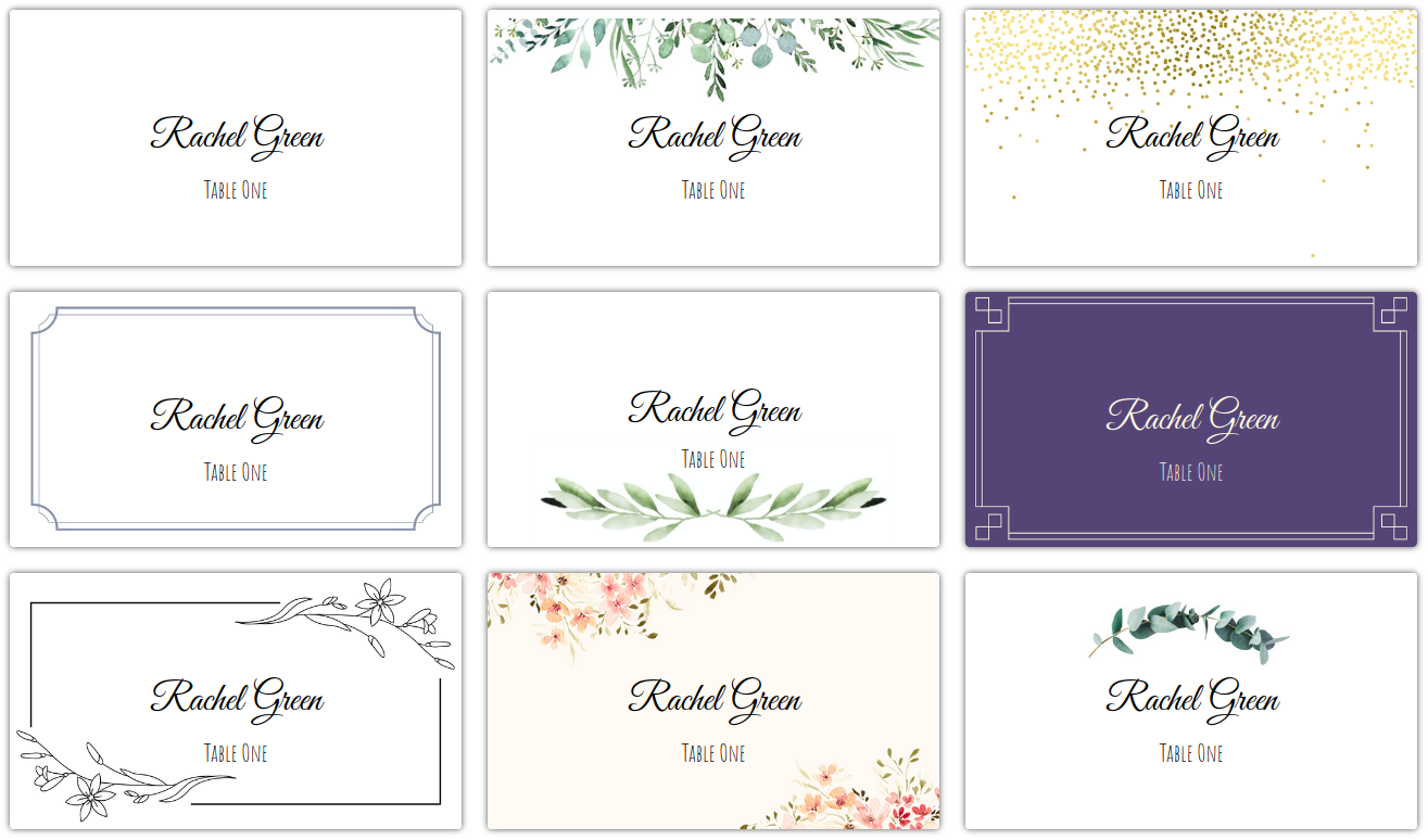 Place Card Me Printable Place Cards In Under Five Minutes