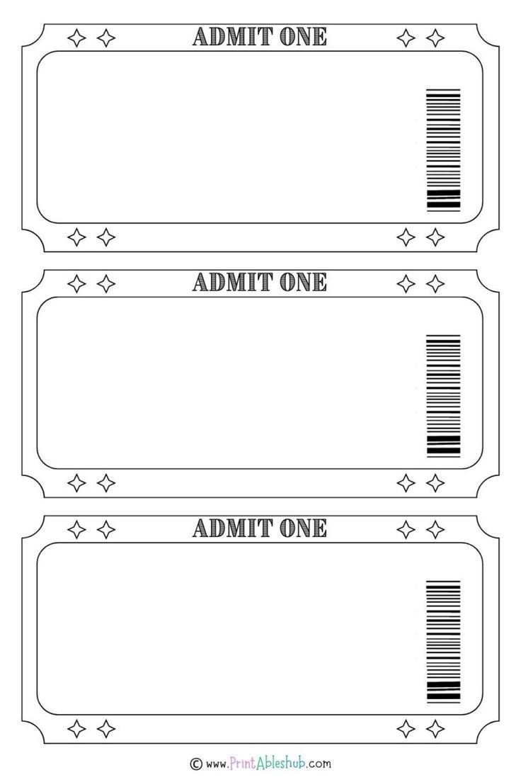 Free Printable Movie Tickets Template