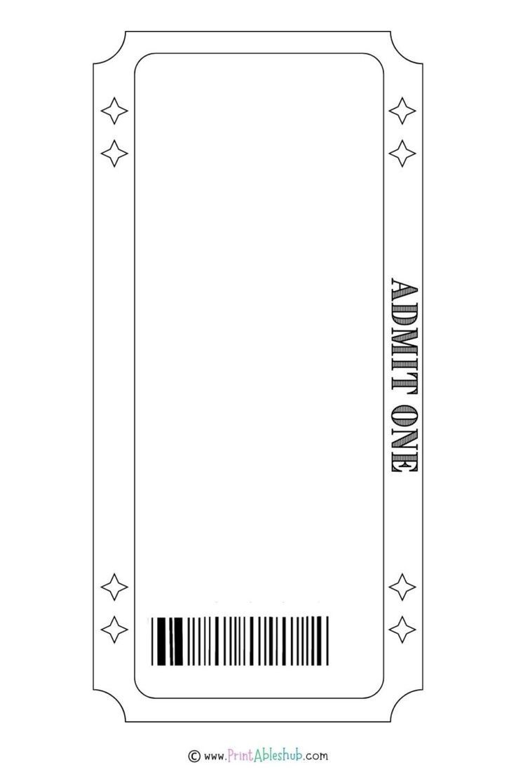 Printable Blank Ticket Design Templates PDF
