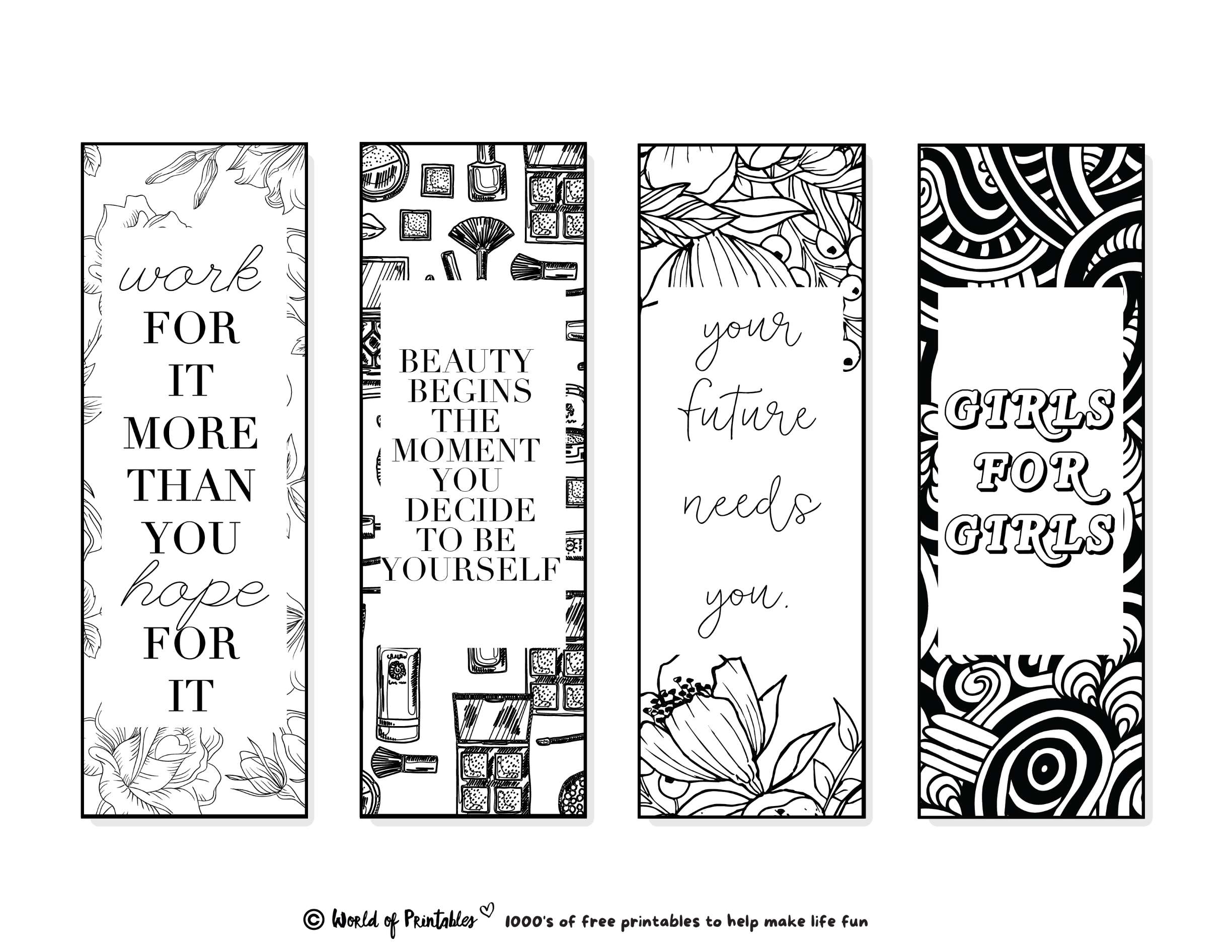 Free Printable Bookmark Template