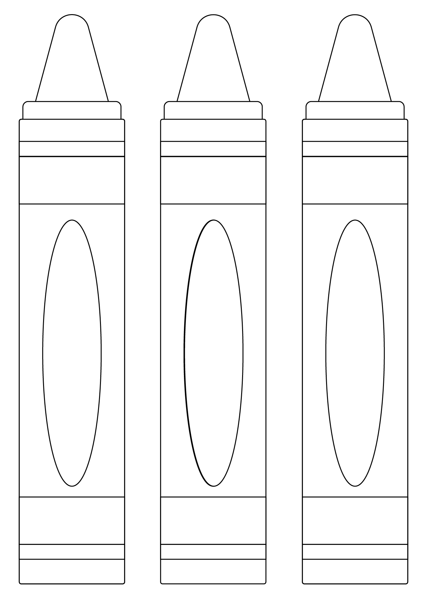 Large Crayon Template Printable
