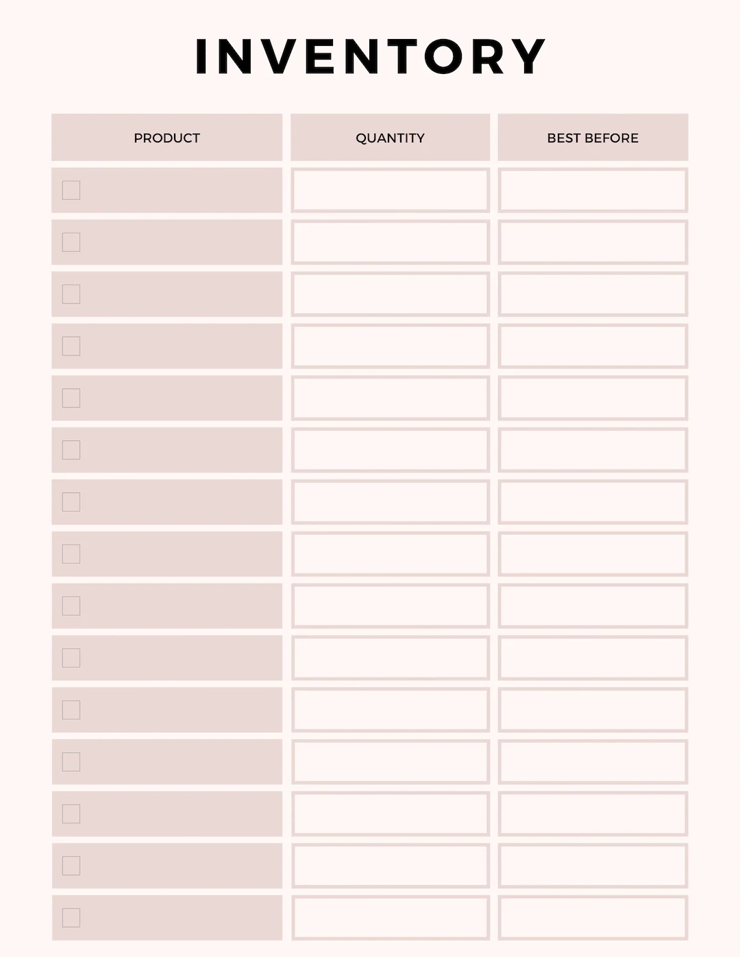 Printable Inventory Management Form Inventory Sheet Inventory 