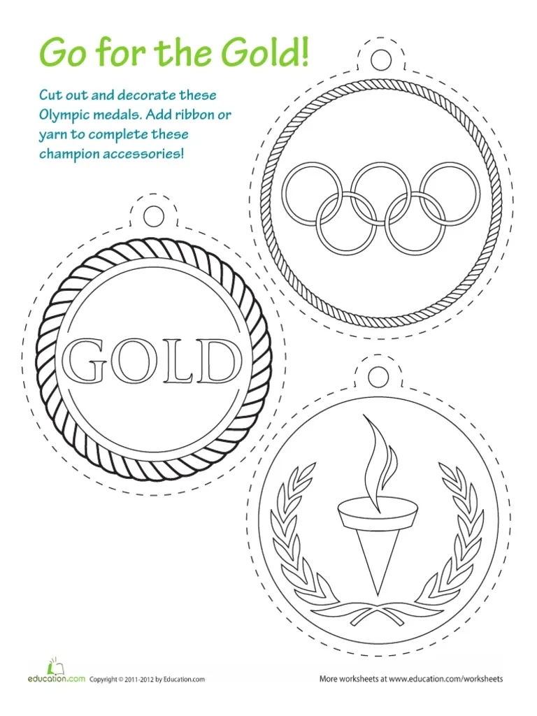 Printable Olympic Medals Printable PDF