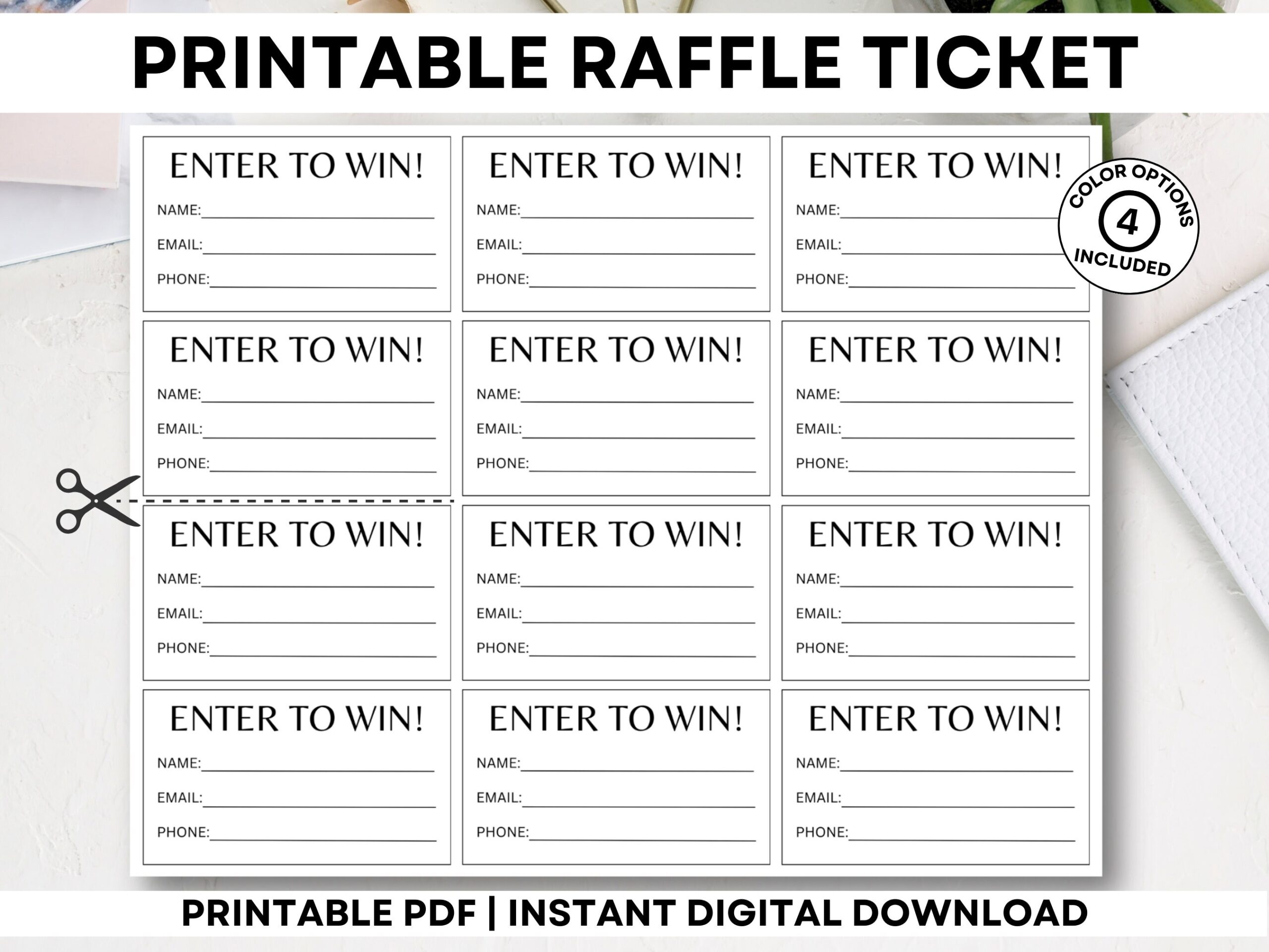 Blank Printable Raffle Ticket Template