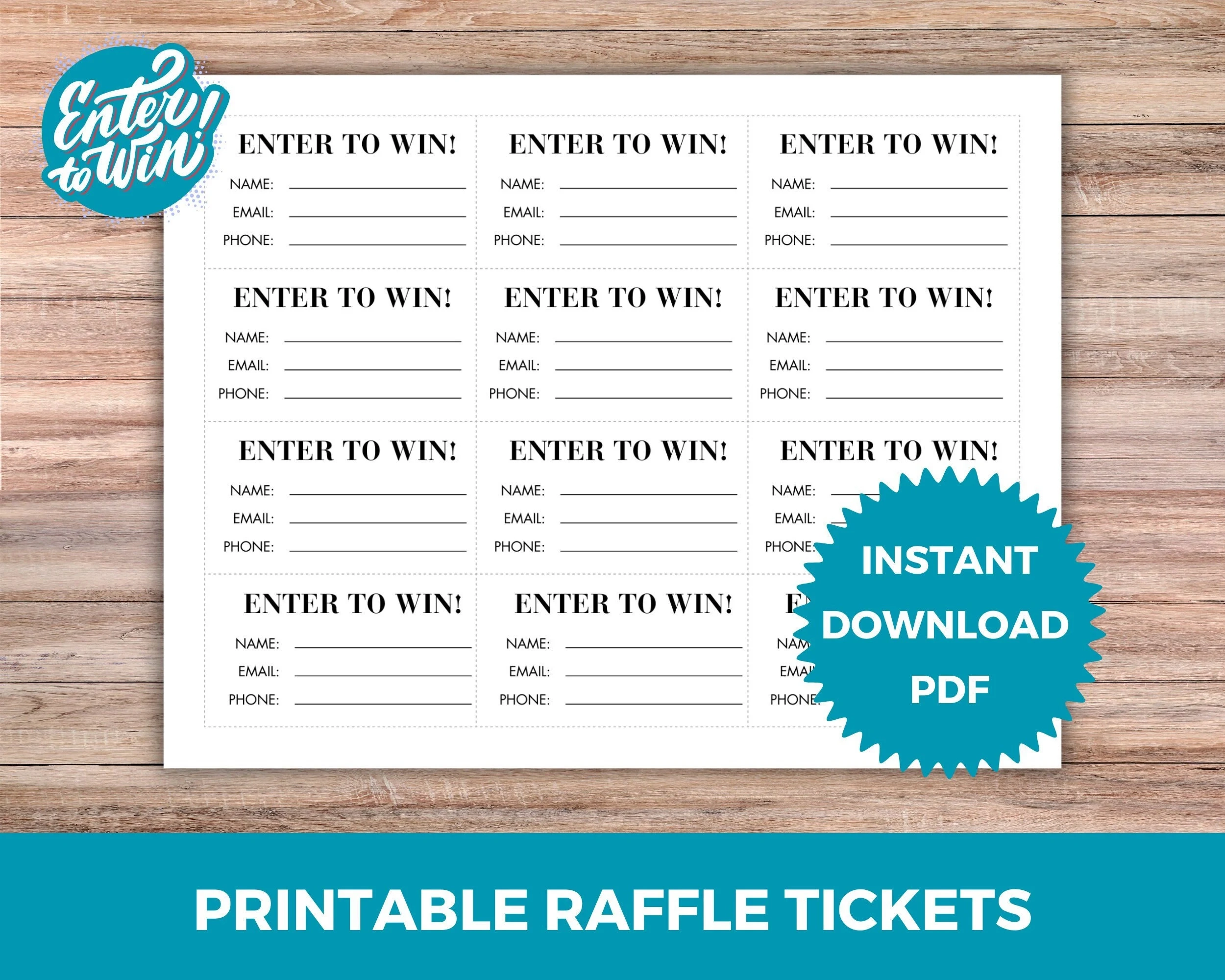 Printable Enter To Win Template Word