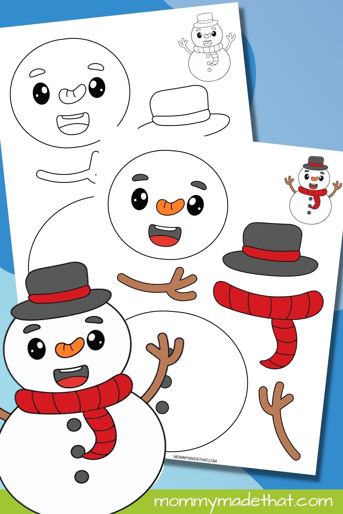 Free Printable Snowman Craft Template