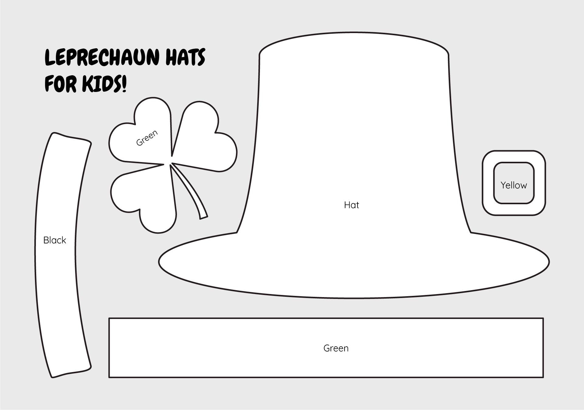 Printable St Hat Template Printable Diy Leprechaun Hat Free