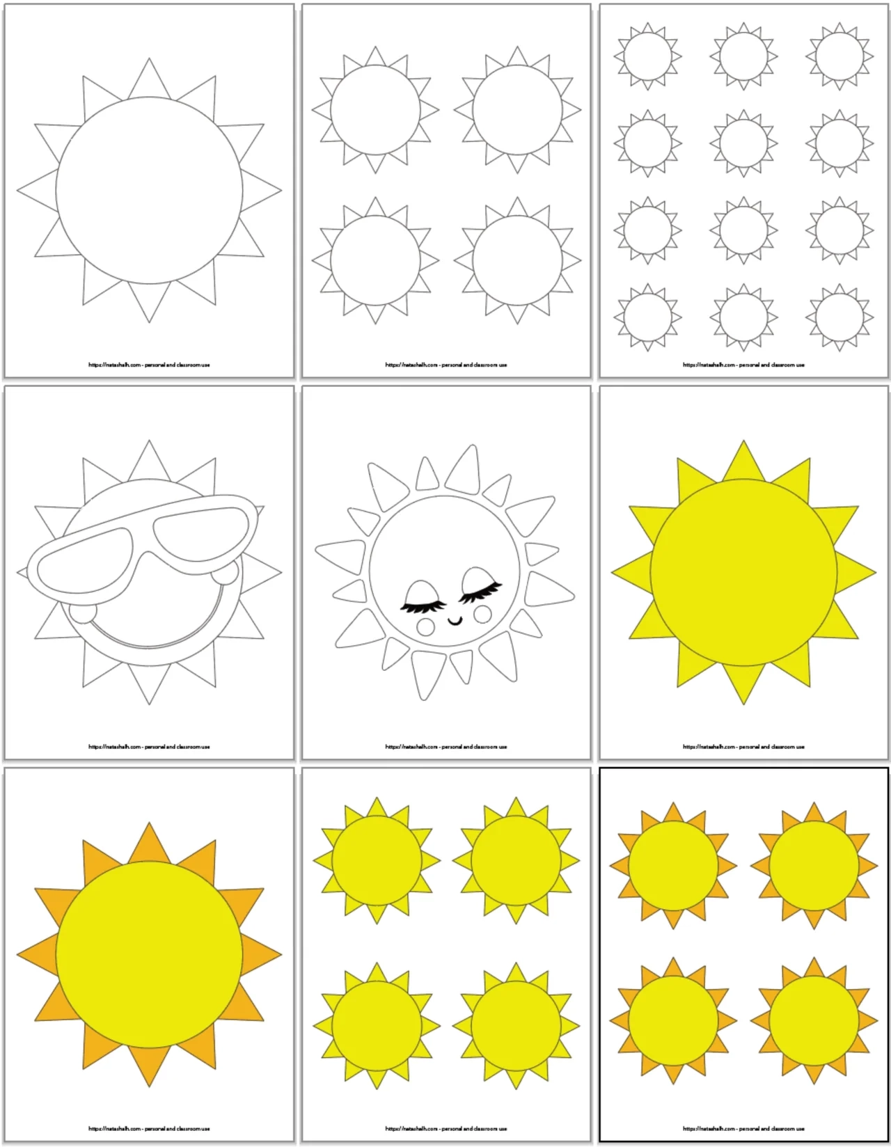 Printable Sun Templates The Artisan Life