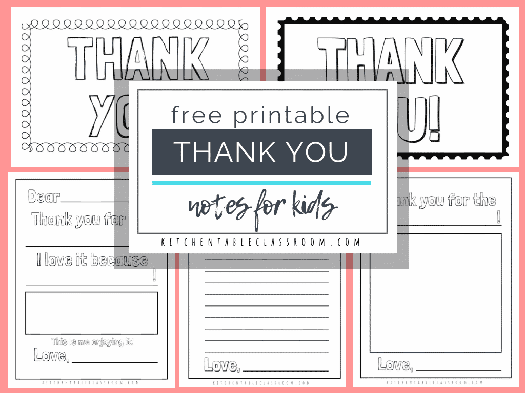 Free Printable Thank You Notes Template