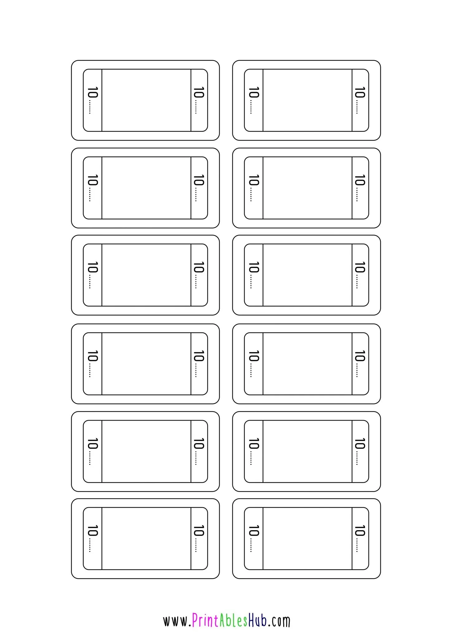 Free Printable Blank Raffle Ticket Template